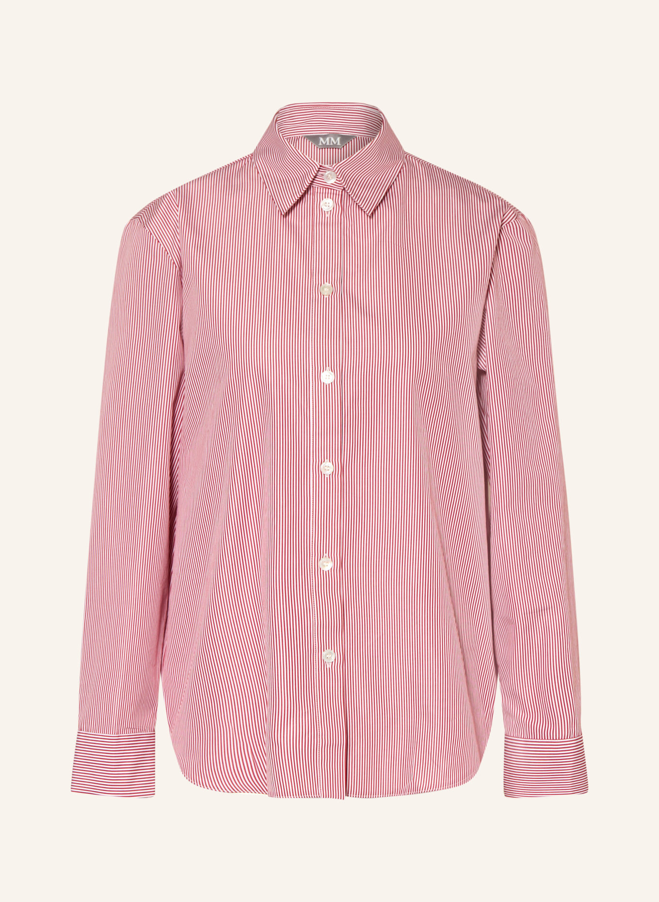 MM by Max Mara Hemdbluse PANFILO: DUNKELROT / WEISS