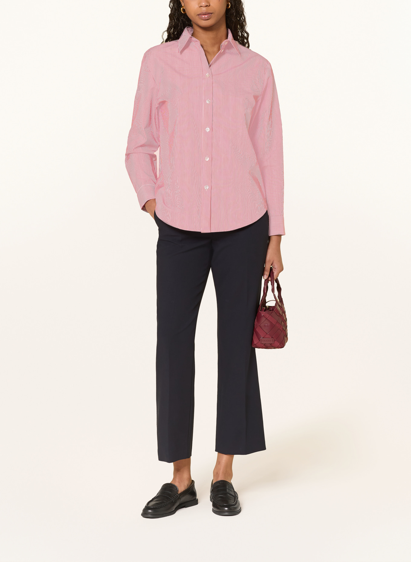 MM by Max Mara Hemdbluse PANFILO: DUNKELROT / WEISS