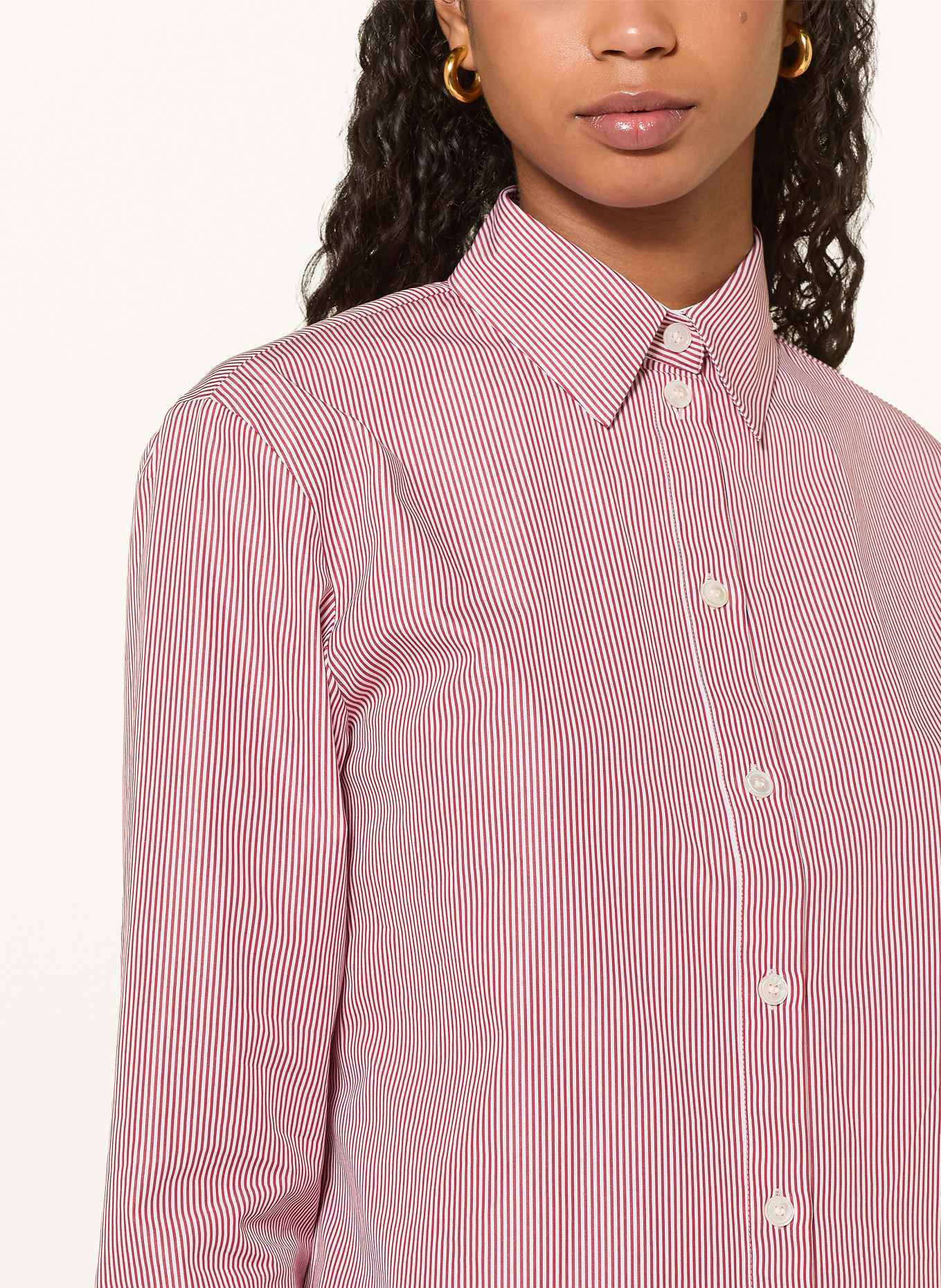 MM by Max Mara Hemdbluse PANFILO: DUNKELROT / WEISS