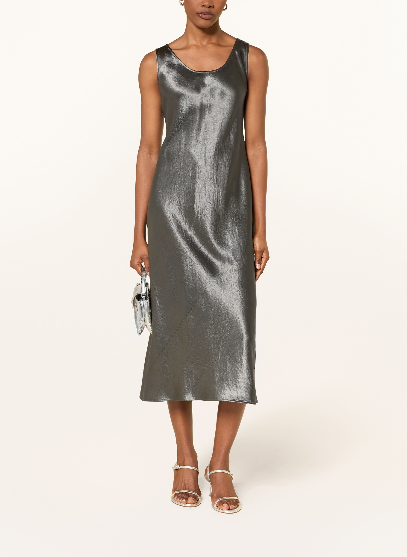 MM by Max Mara Satinkleid TALETE: DUNKELGRAU