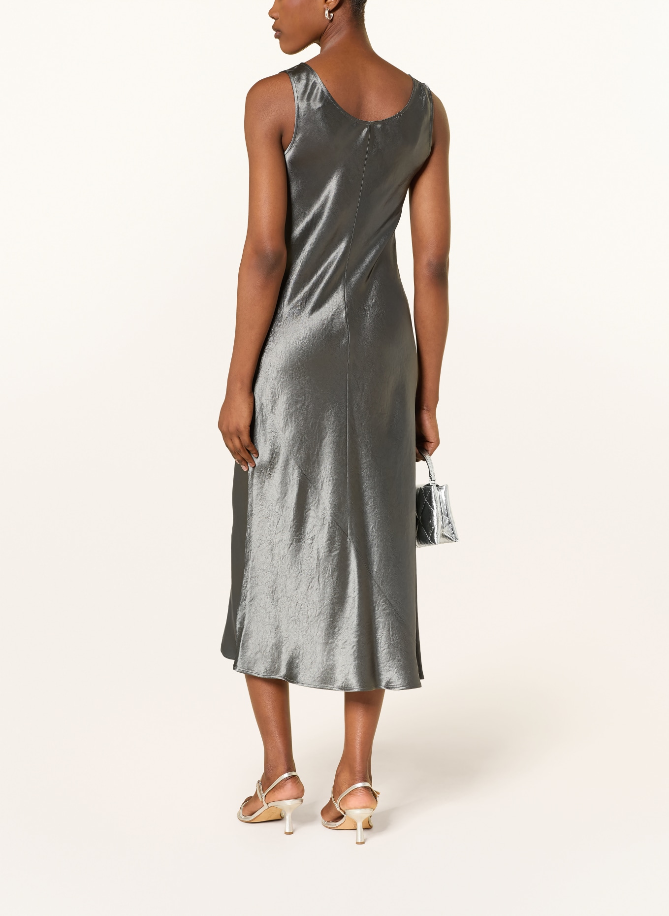 MM by Max Mara Satinkleid TALETE: DUNKELGRAU