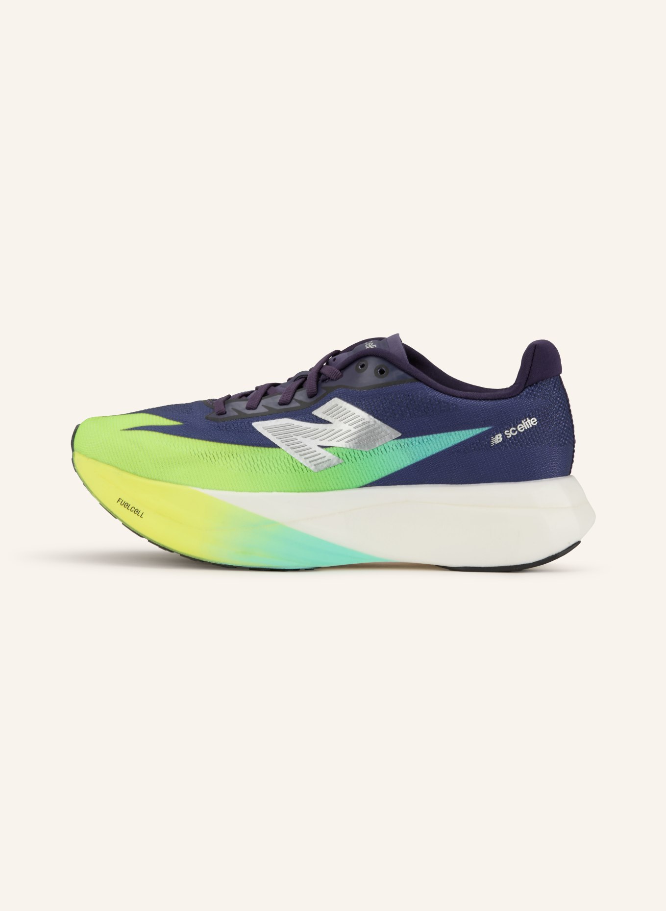 new balance Běžecké boty FUELCELL SUPERCOMP ELITE V5: TMAVĚ MODRÁ / STŘÍBRNÁ / NEONOVĚ ZELENÁ
