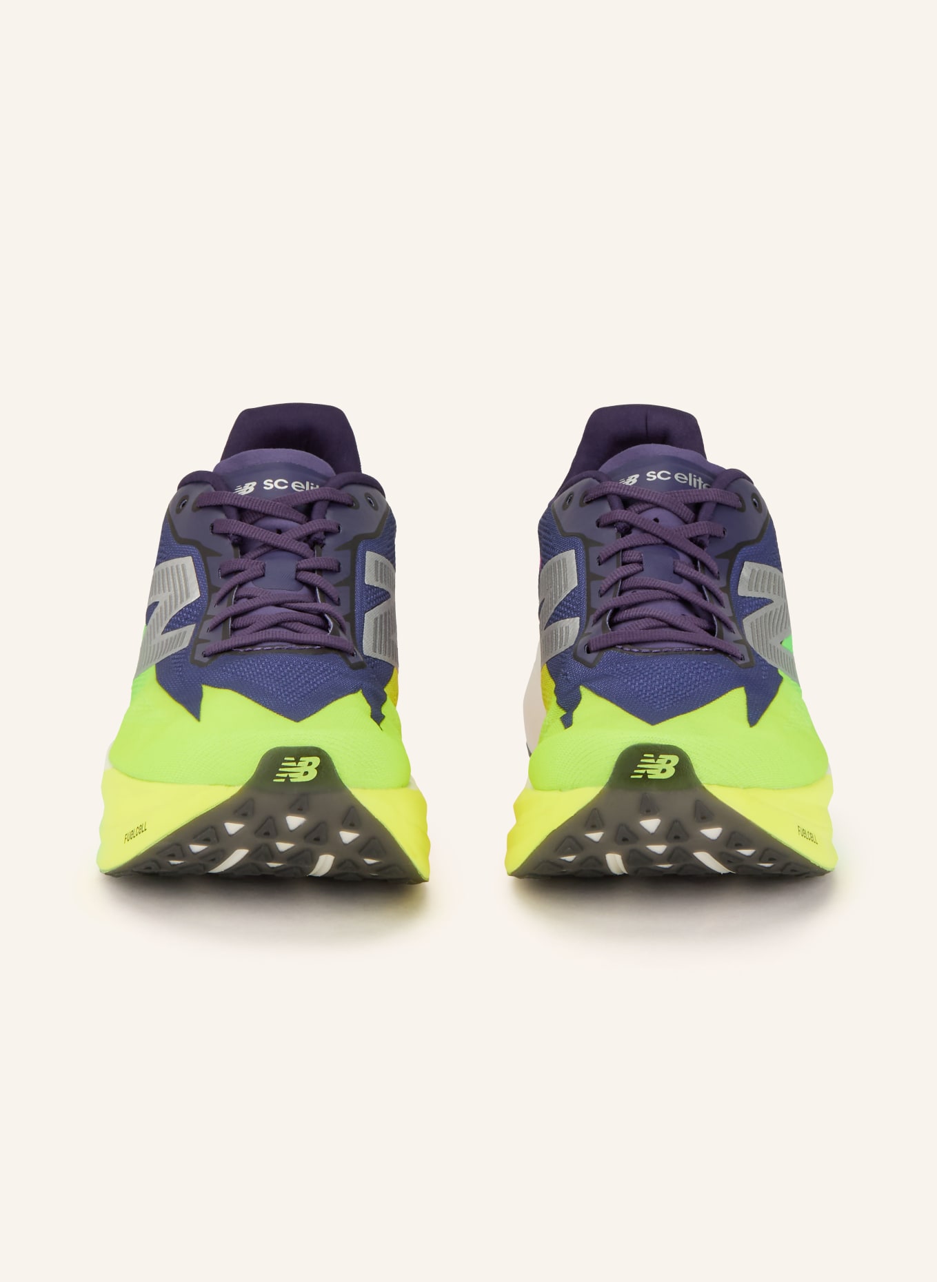 new balance Laufschuhe FUELCELL SUPERCOMP ELITE V5: DUNKELBLAU / SILBER / NEONGRÜN