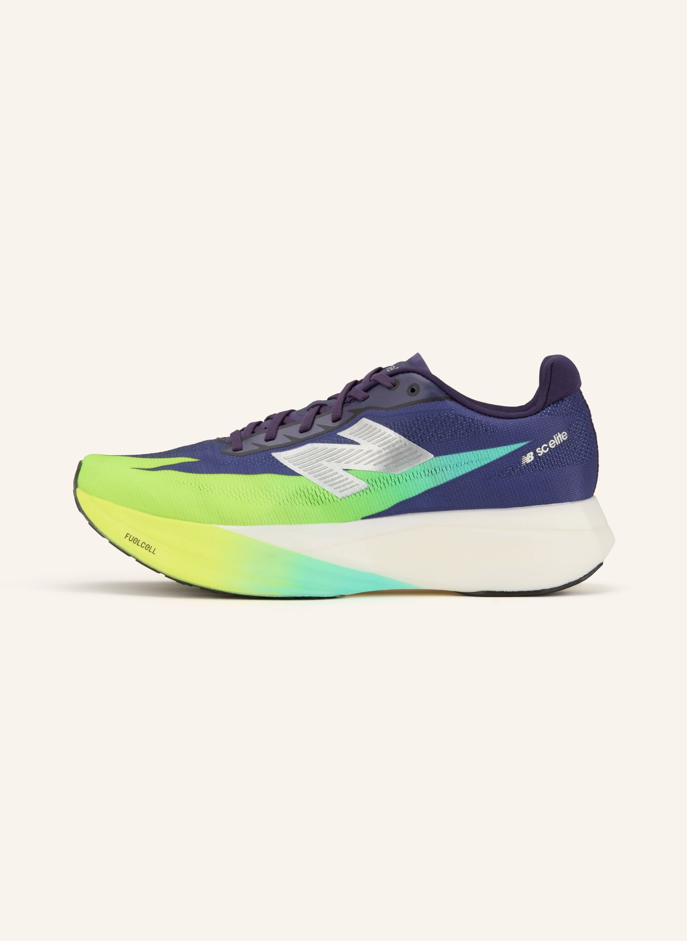 new balance Laufschuhe FUELCELL SUPERCOMP ELITE V5: DUNKELBLAU / SILBER / NEONGRÜN