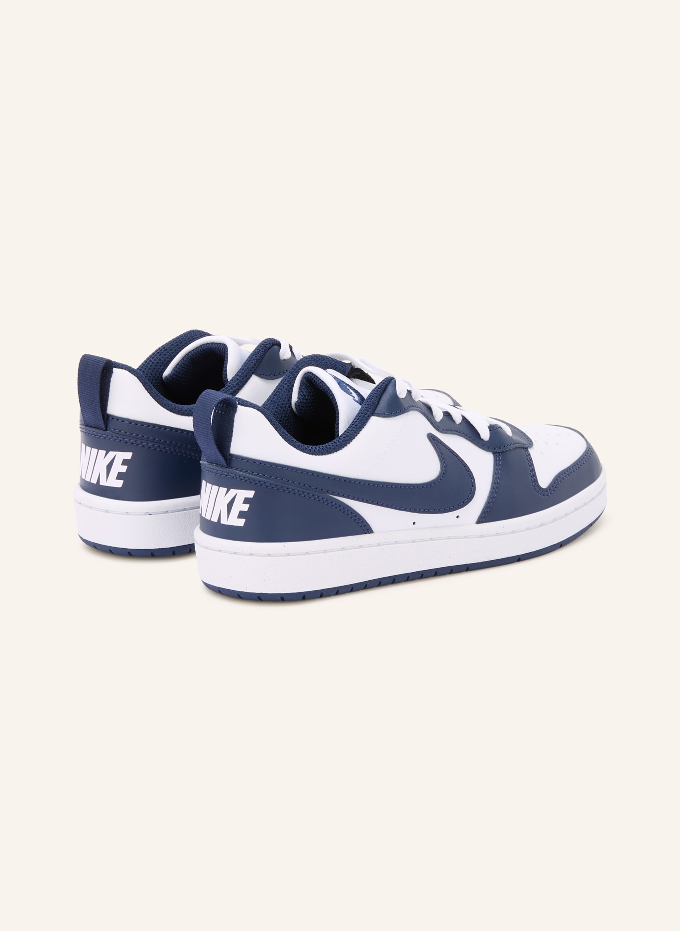 Nike COURT BOROUGH LOW NEXT BLOOM sneakers: WHITE / DARK BLUE