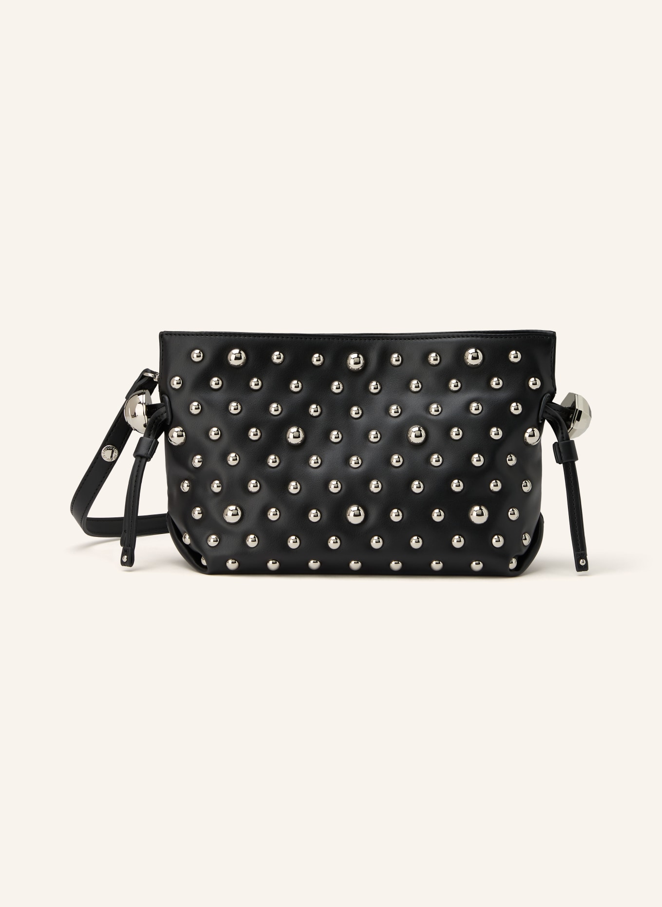 LIU JO Taška přes rameno RICCY SMALL s cvočky: ČERNÁ