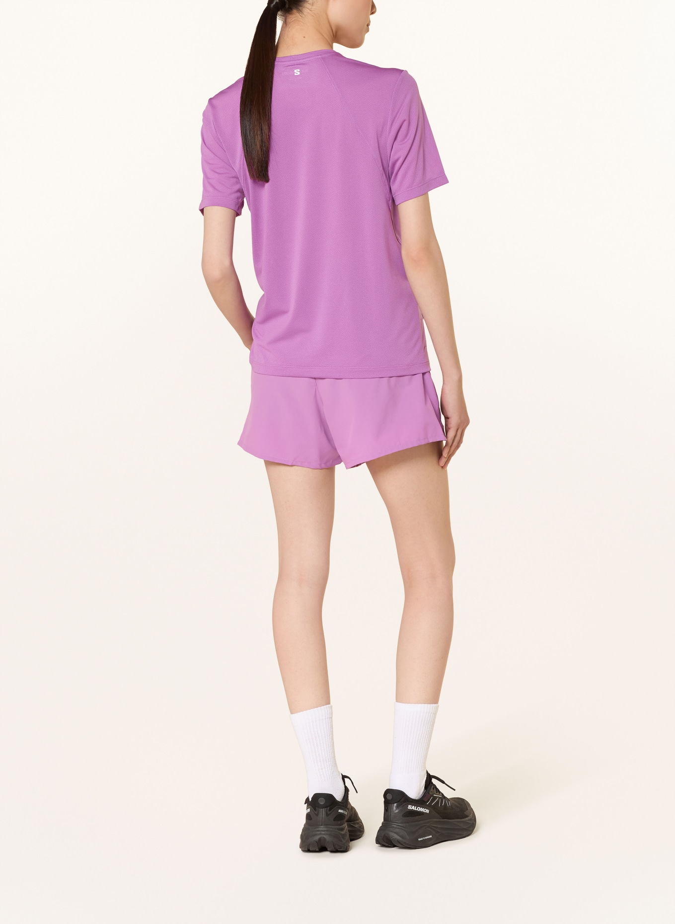 SALOMON SHAKEOUT CORE running shirt: PURPLE