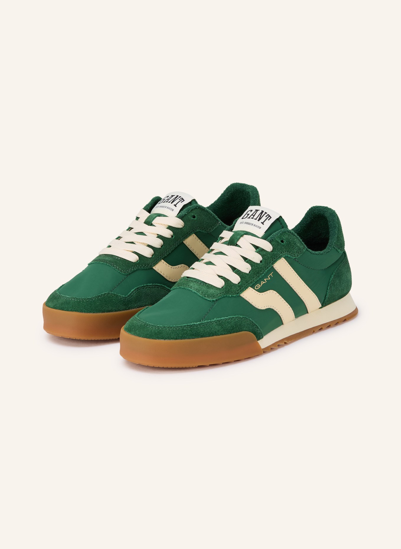 GANT BAYLLE sneakers: GREEN / CREAM