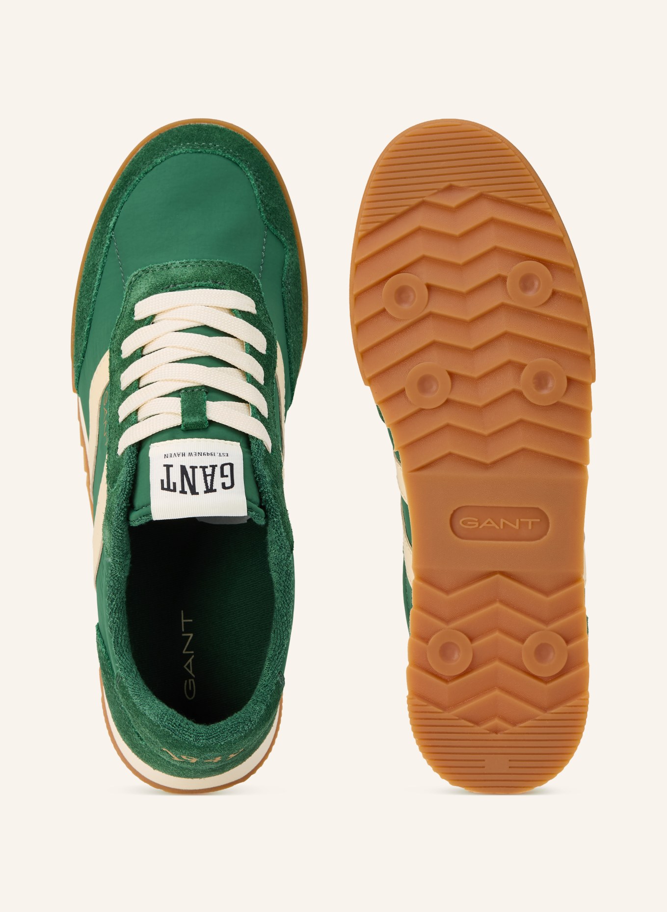 GANT BAYLLE sneakers: GREEN / CREAM