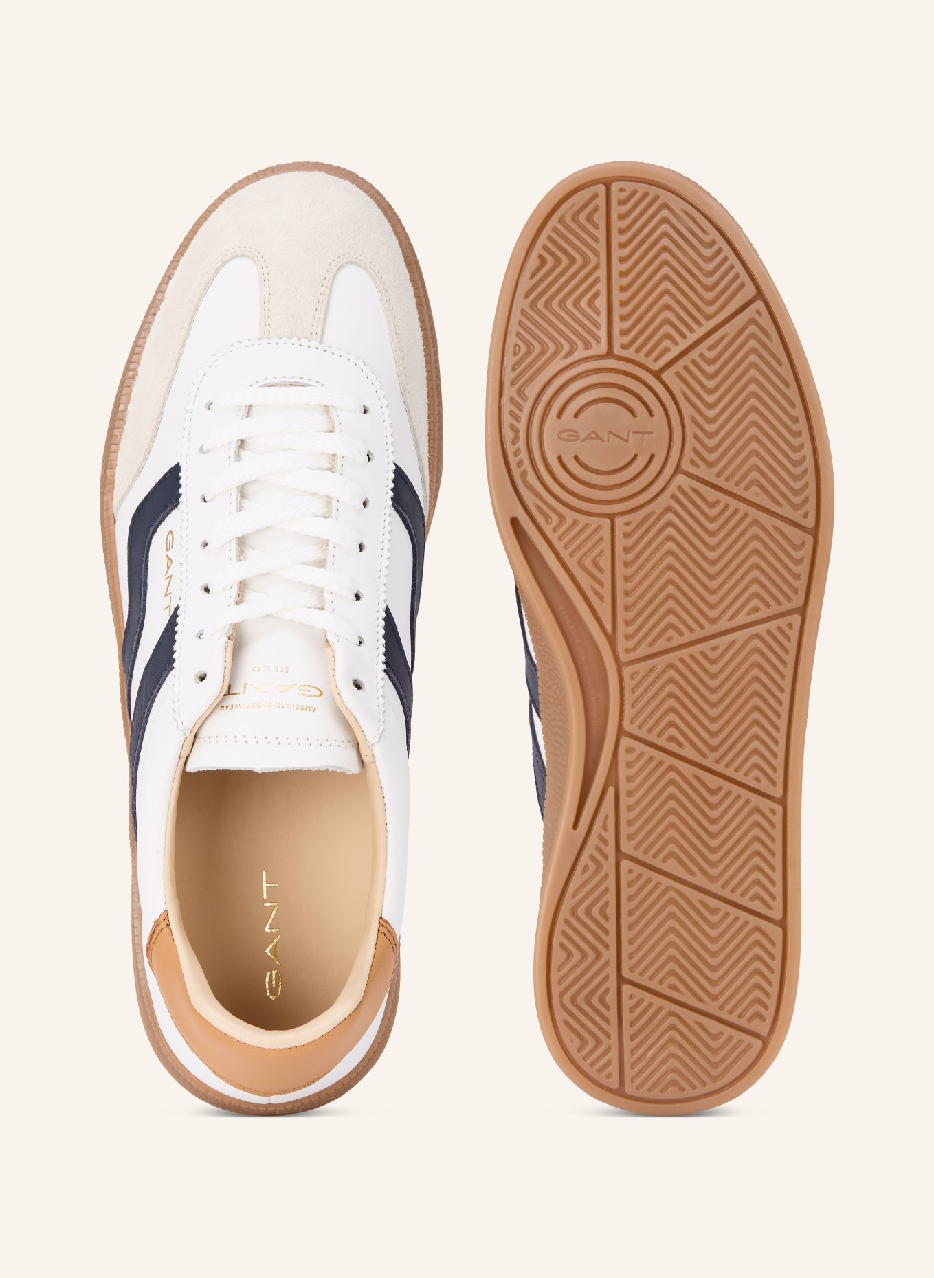 GANT Sneaker CUZMO: WEISS / HELLBRAUN / DUNKELBLAU