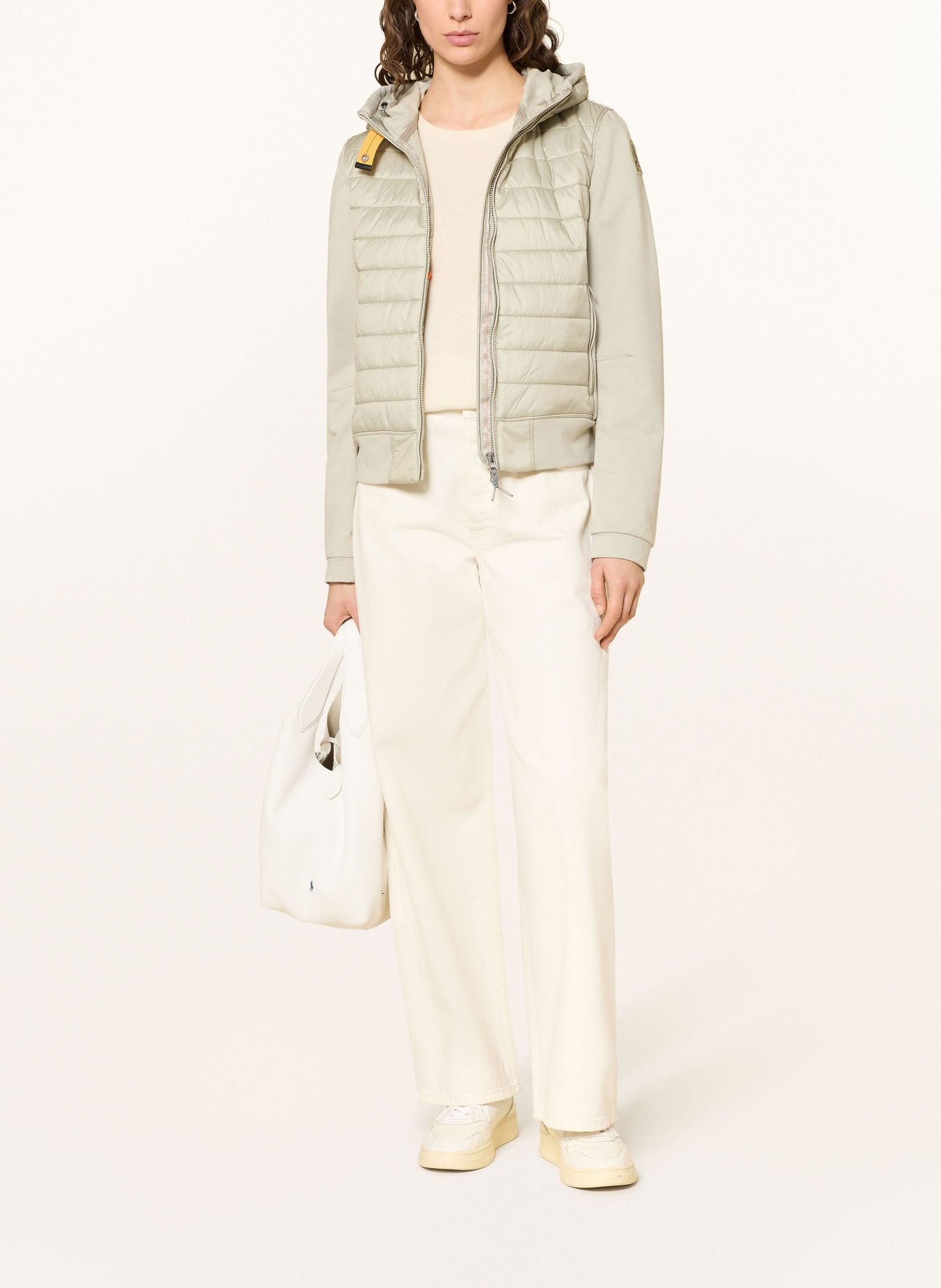 PARAJUMPERS Kurtka pikowana CAELIE z mieszanki materiałów: JASNOZIELONY