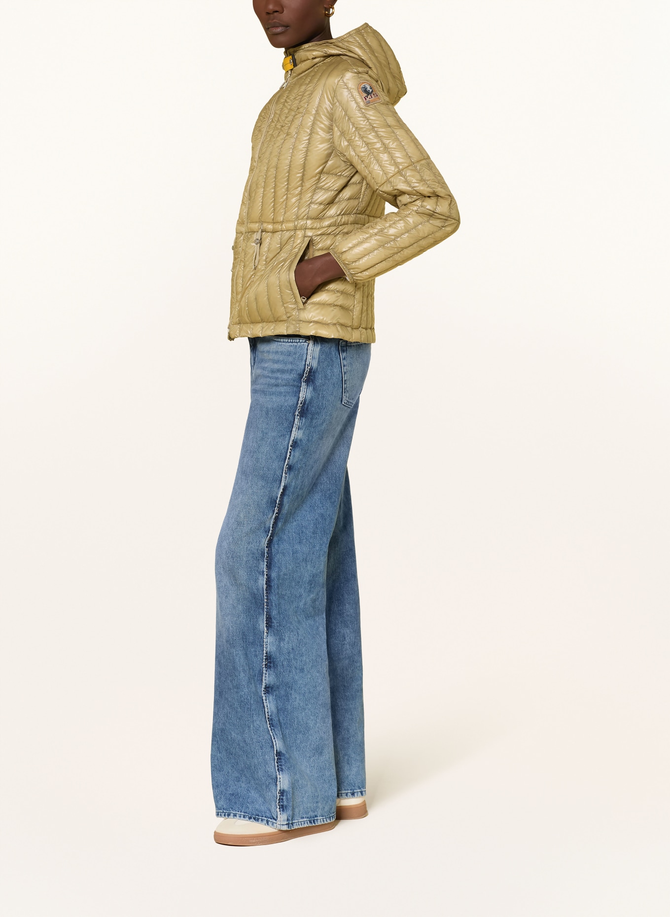 PARAJUMPERS KUON quilted jacket: BEIGE / YELLOW