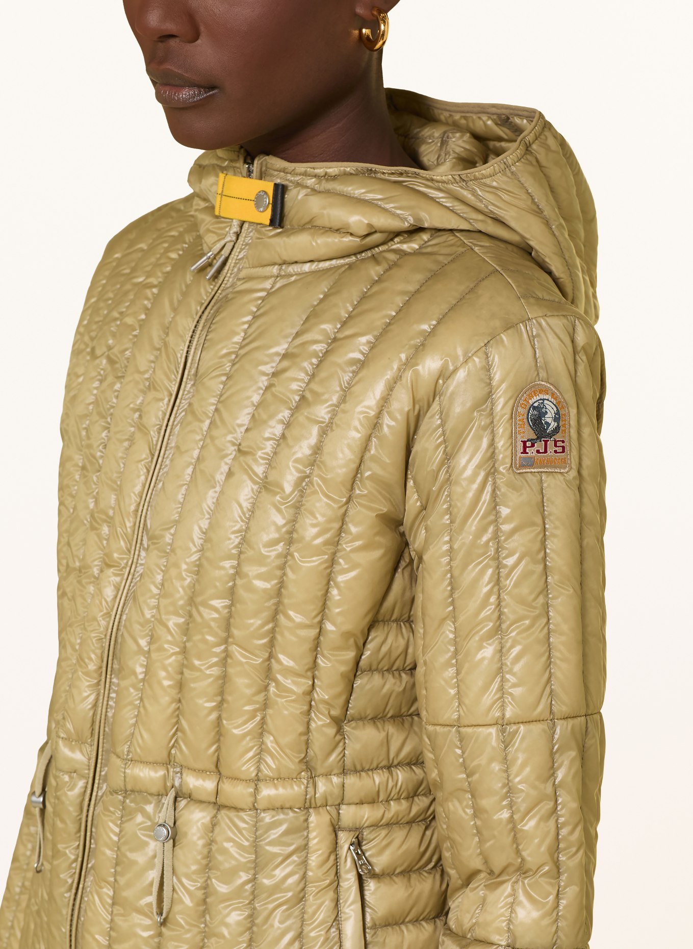 PARAJUMPERS KUON quilted jacket: BEIGE / YELLOW