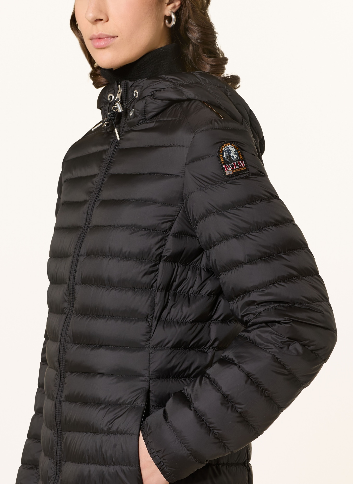 PARAJUMPERS Lehký péřový kabát MEREDITH: ČERNÁ