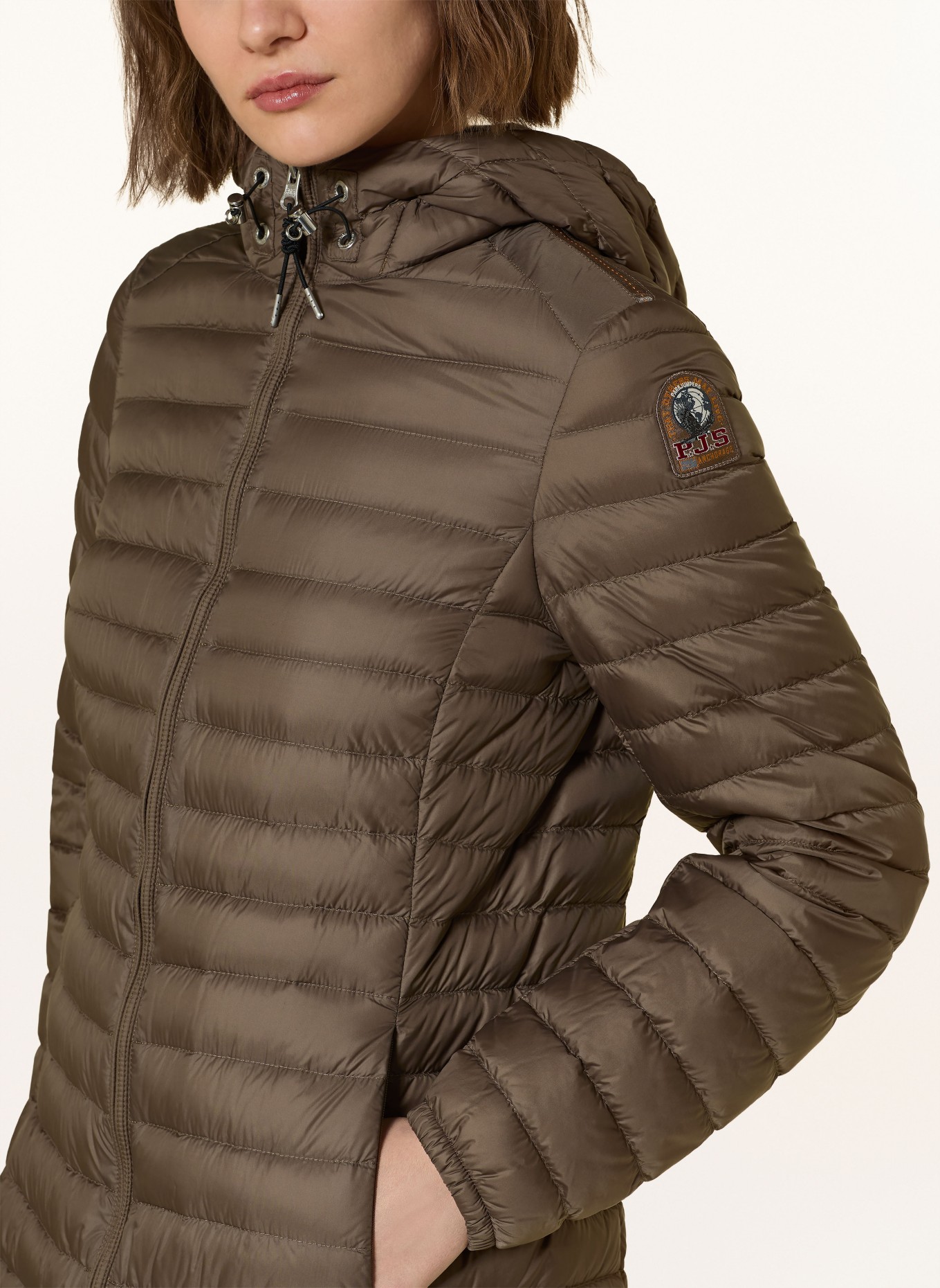 PARAJUMPERS Lehký péřový kabát MEREDITH: HNĚDÁ