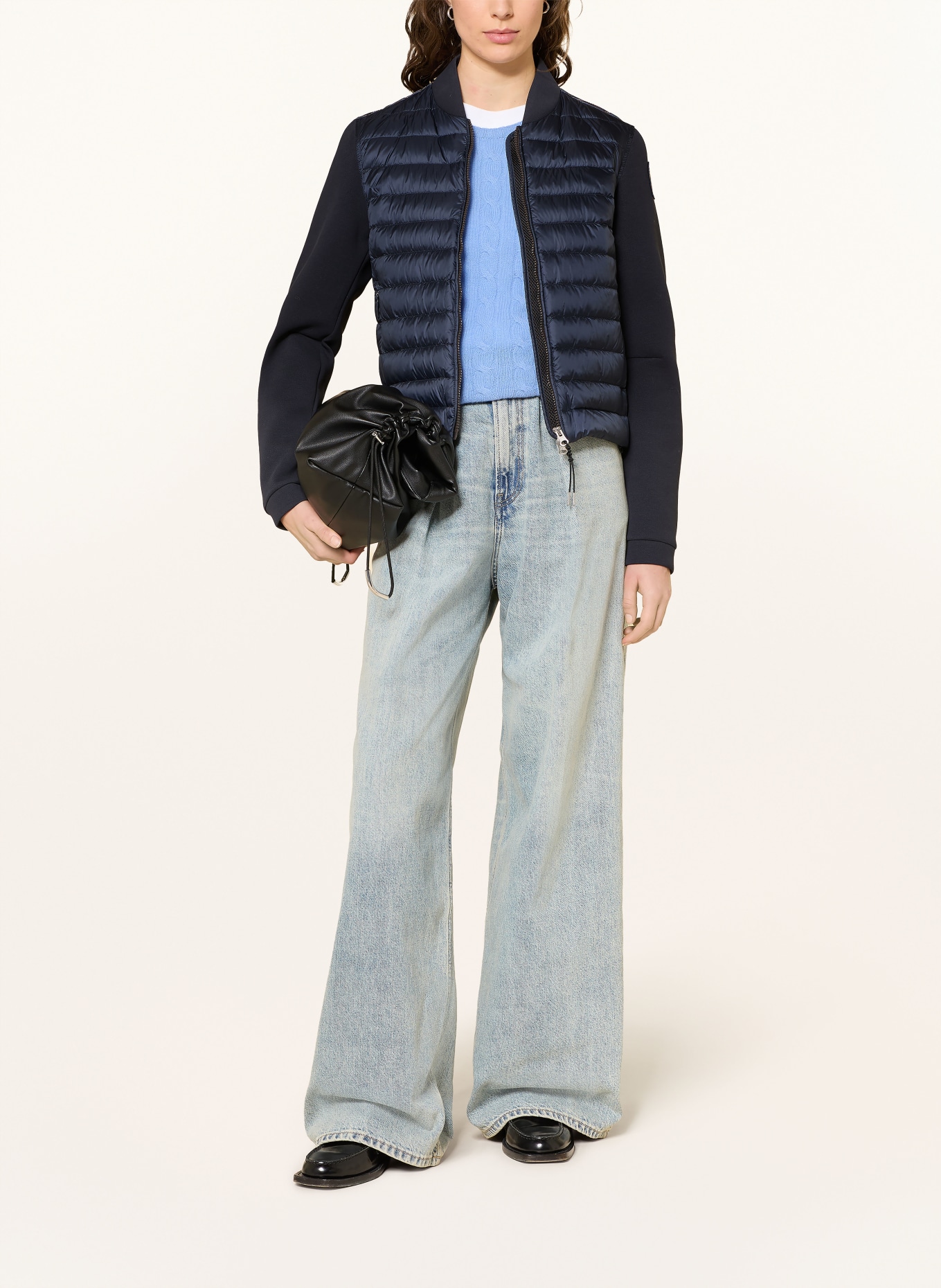 PARAJUMPERS Lichtgewicht donsjack KALYSTA in materiaalmix: DONKERBLAUW