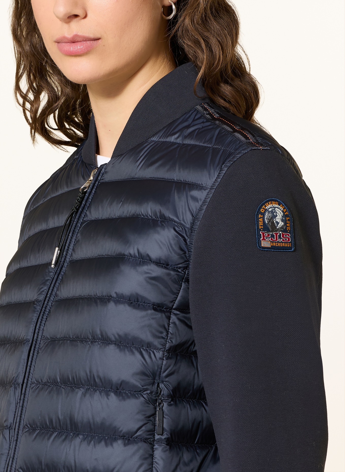 PARAJUMPERS Lichtgewicht donsjack KALYSTA in materiaalmix: DONKERBLAUW