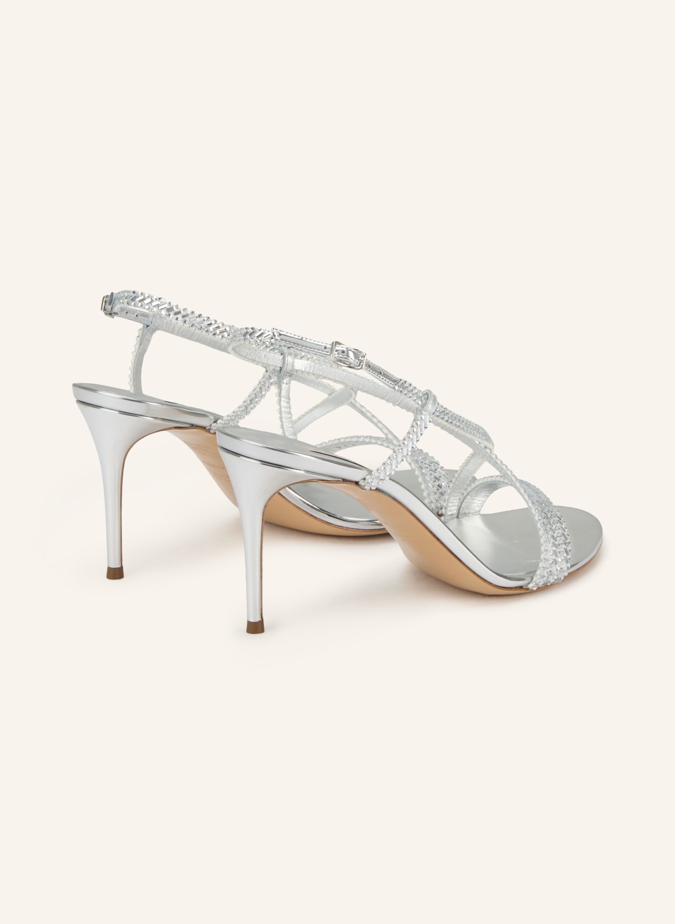 CASADEI Sandały JOSEPHINE JULIA z kamieniami ozdobnymi: SREBRNY