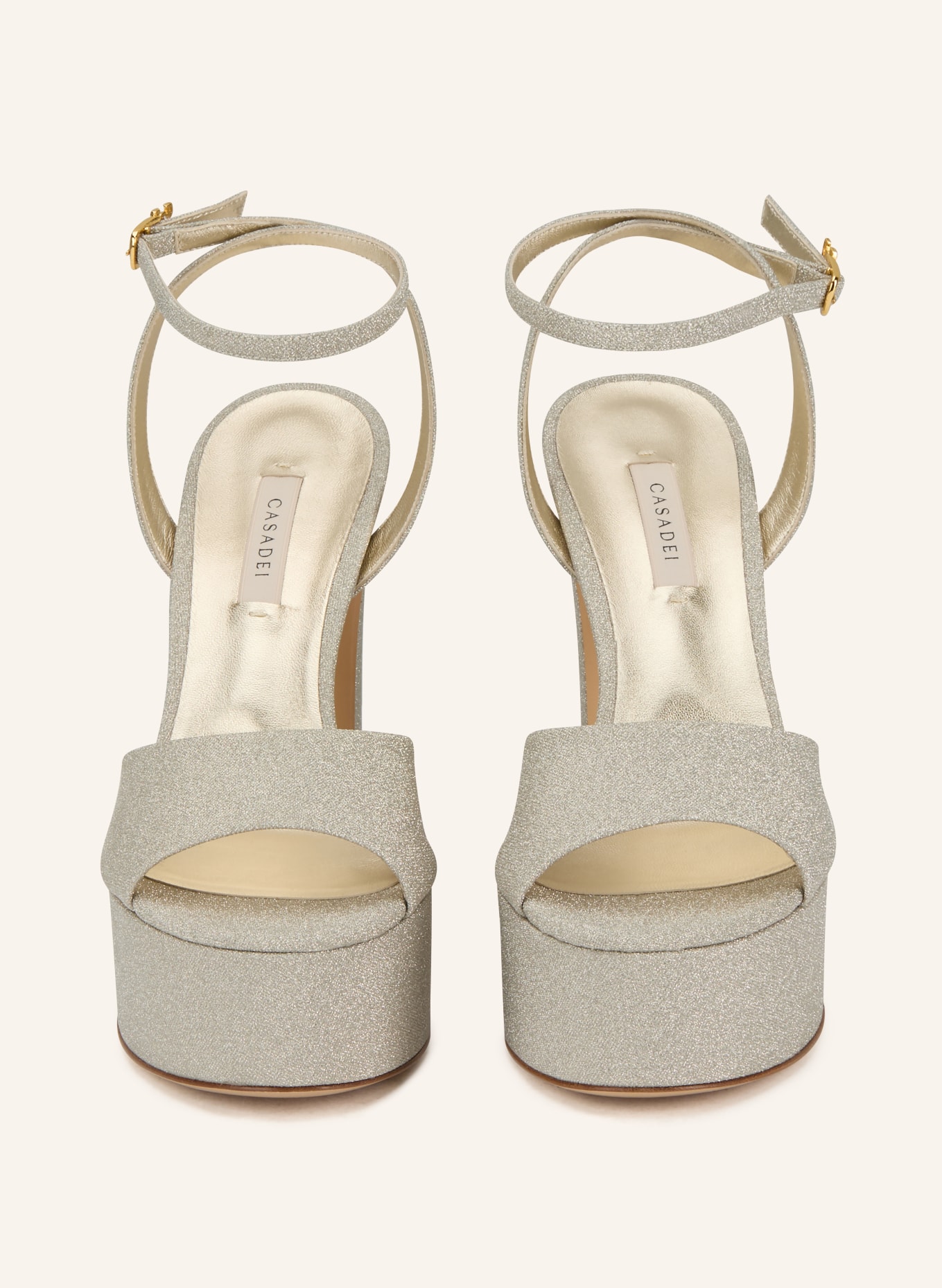 CASADEI PATTY platform sandals: GOLD