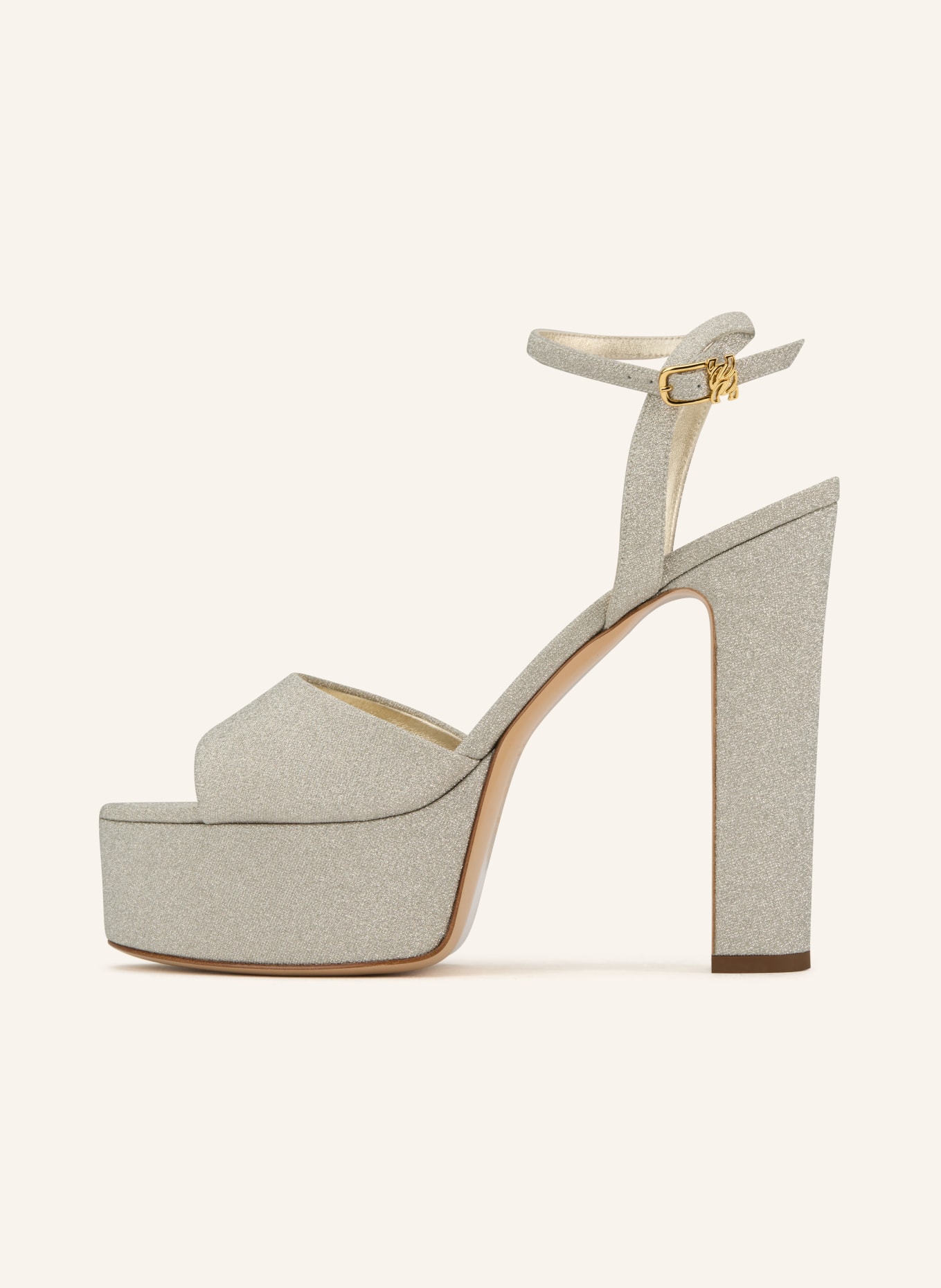 CASADEI PATTY platform sandals: GOLD