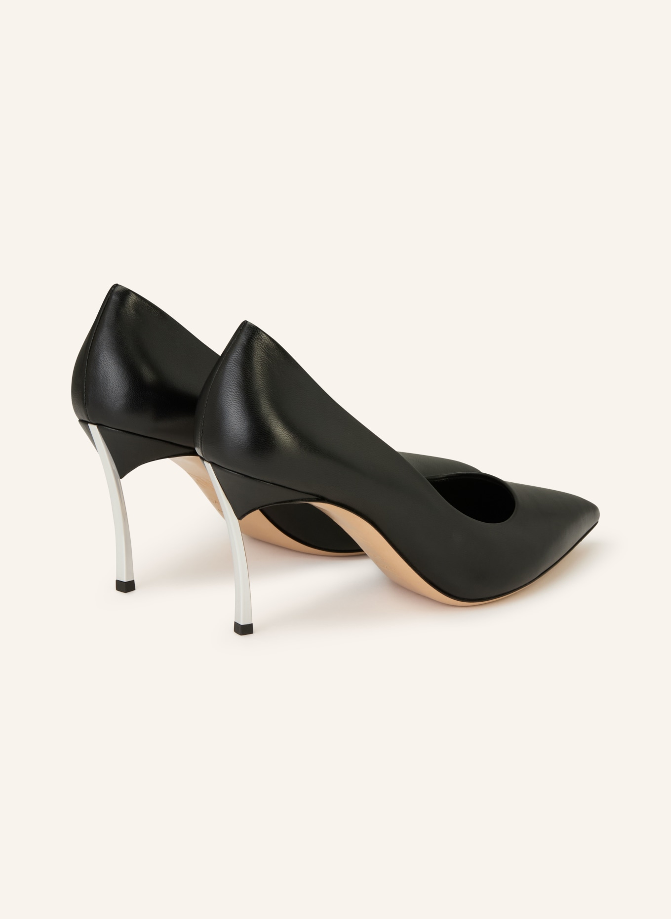 CASADEI Czółenka BLADE JOLLY: CZARNY / SREBRNY