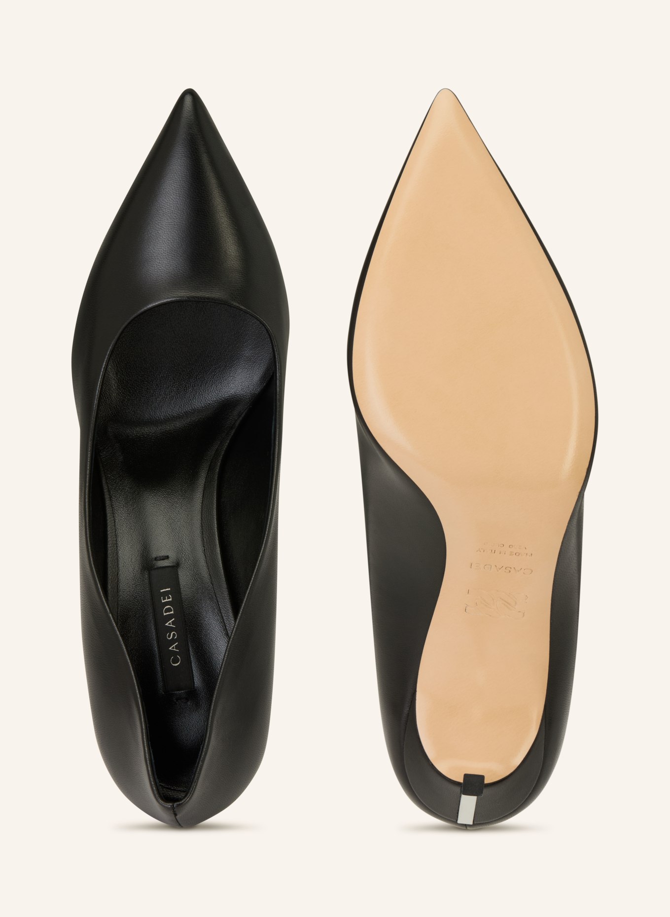 CASADEI Czółenka BLADE JOLLY: CZARNY / SREBRNY