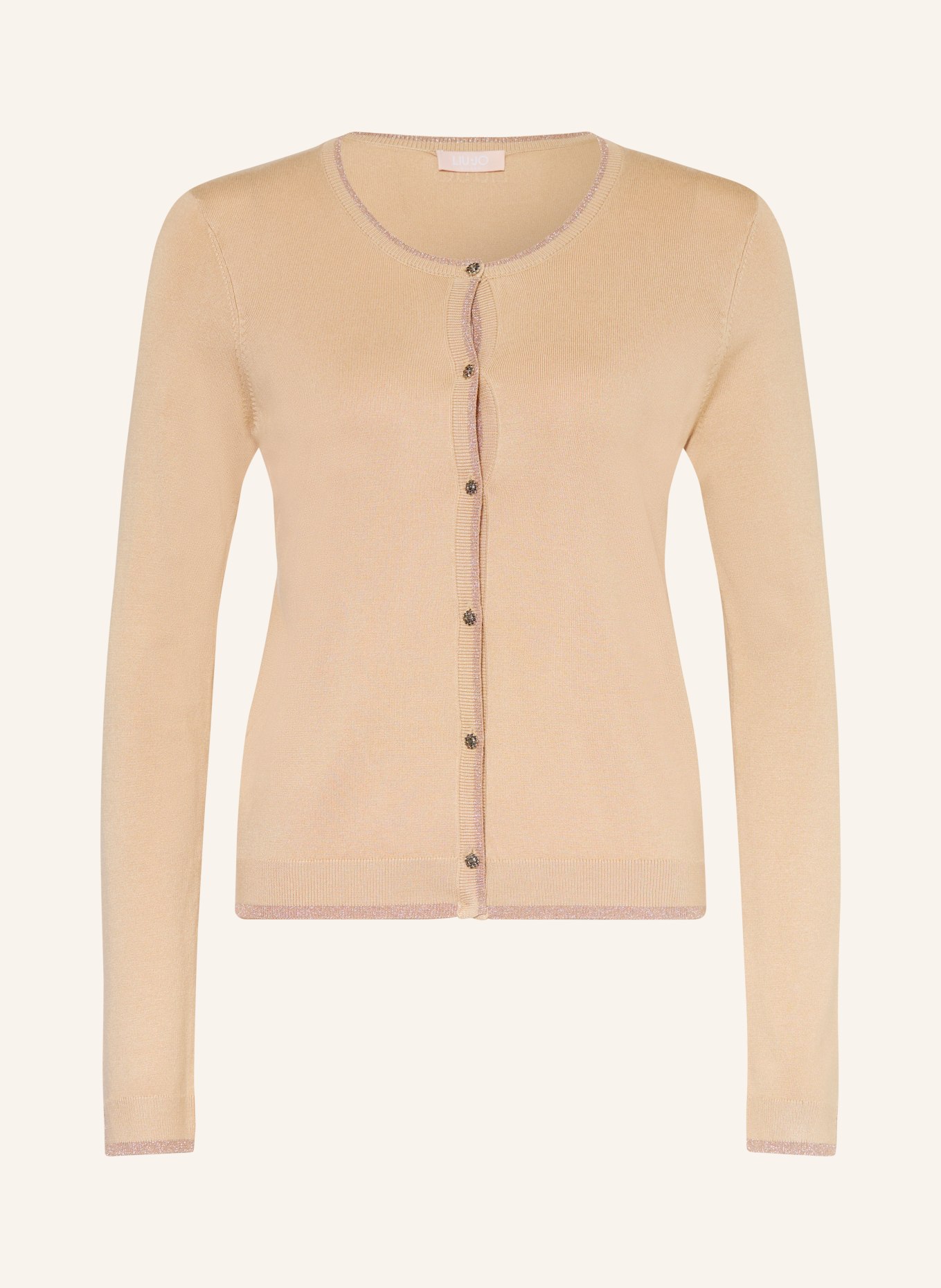 LIU JO Strickjacke mit Glitzergarn: BEIGE