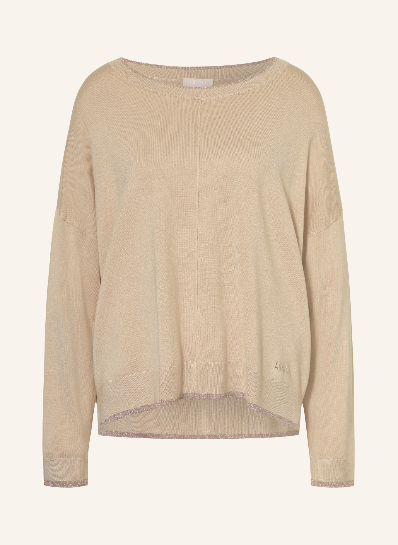 LIU JO Pullover mit Glitzergarn: BEIGE