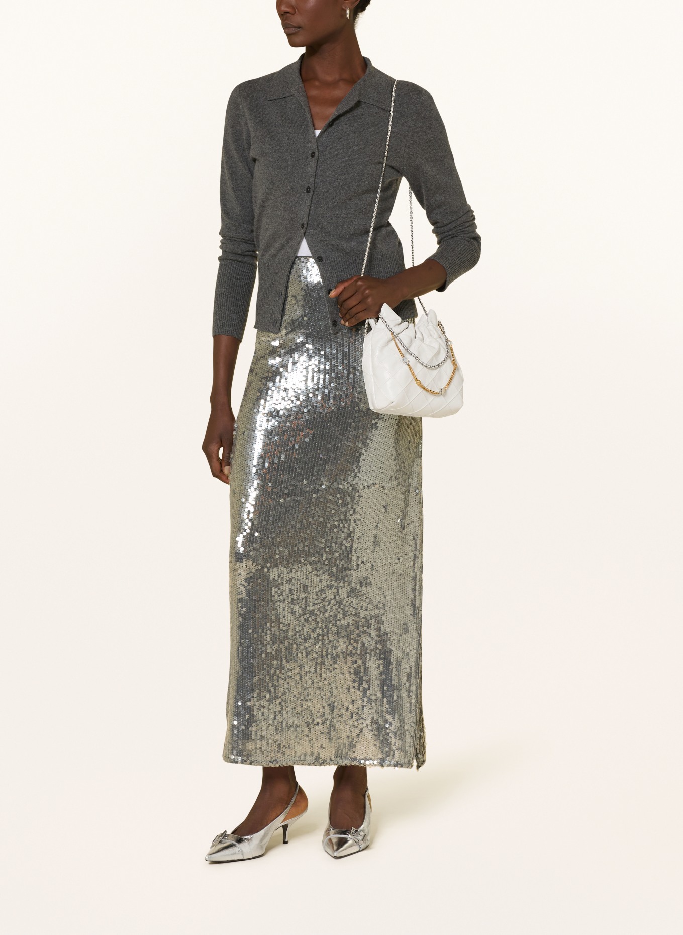 TORY BURCH Torba FLEMING MINI: BIAŁY / ZŁOTY