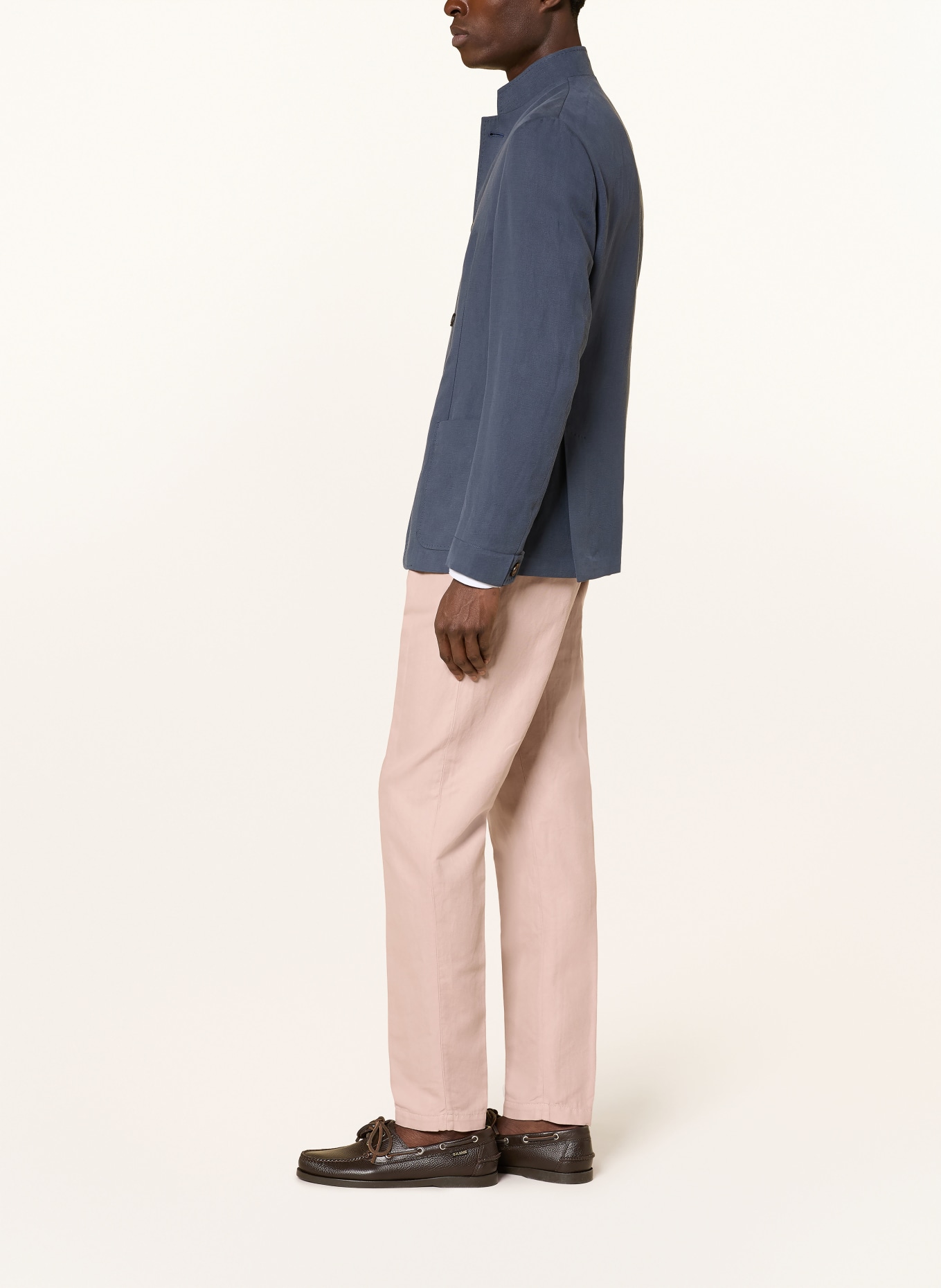 eleventy Chino Extra Slim Fit mit Leinen: ALTROSA