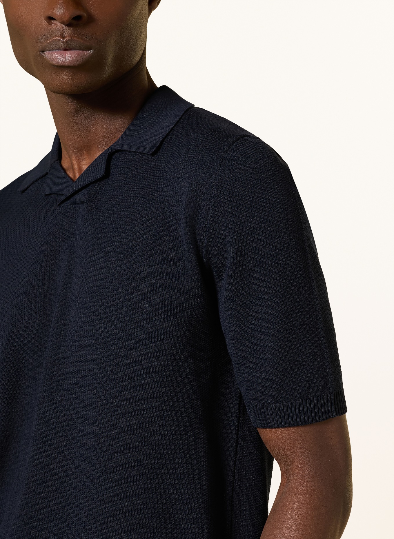 eleventy gebreid shirt: DONKERBLAUW