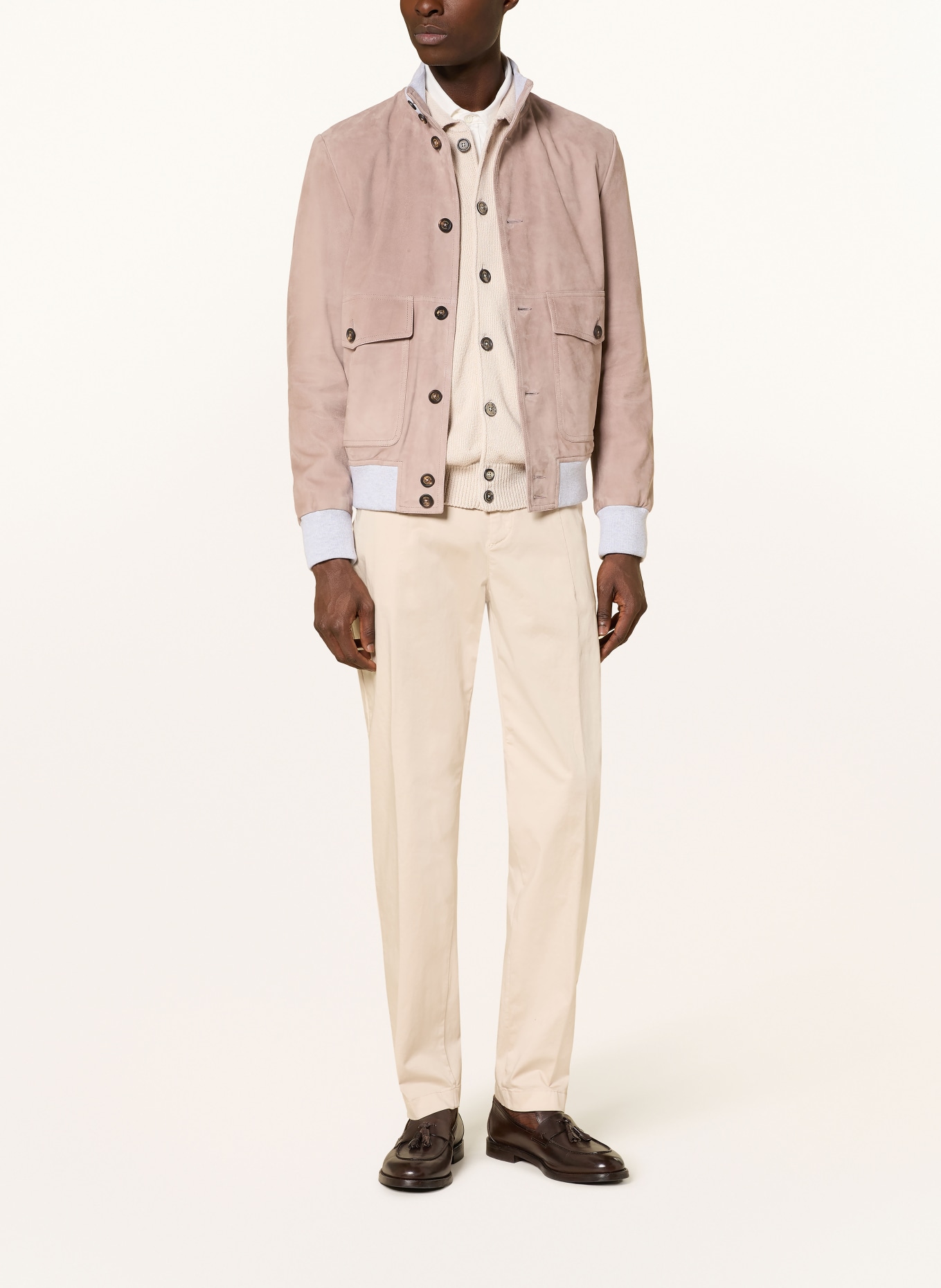 eleventy skórzana kurtka: JASNOBRĄZOWY / SZARY