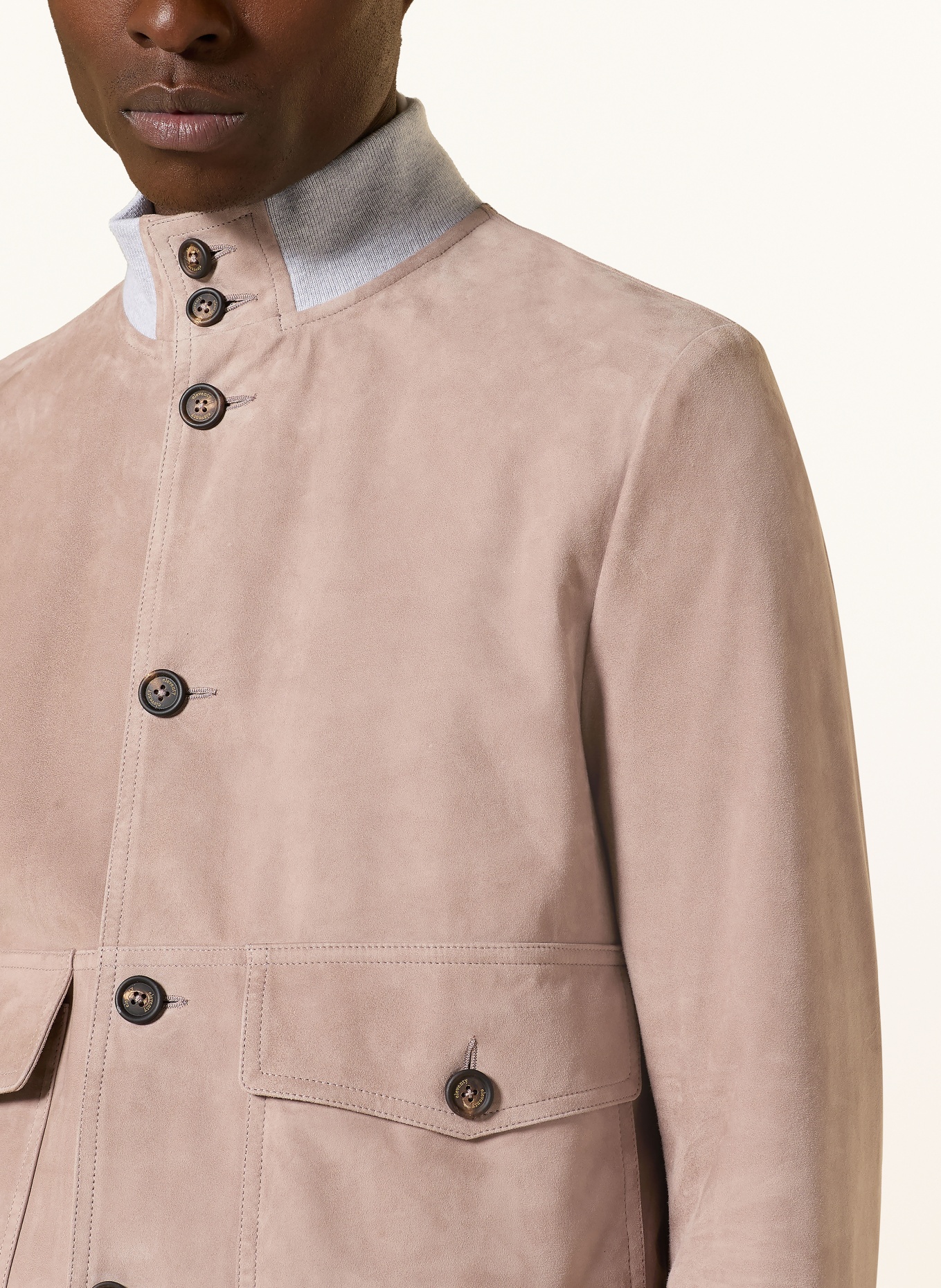 eleventy skórzana kurtka: JASNOBRĄZOWY / SZARY