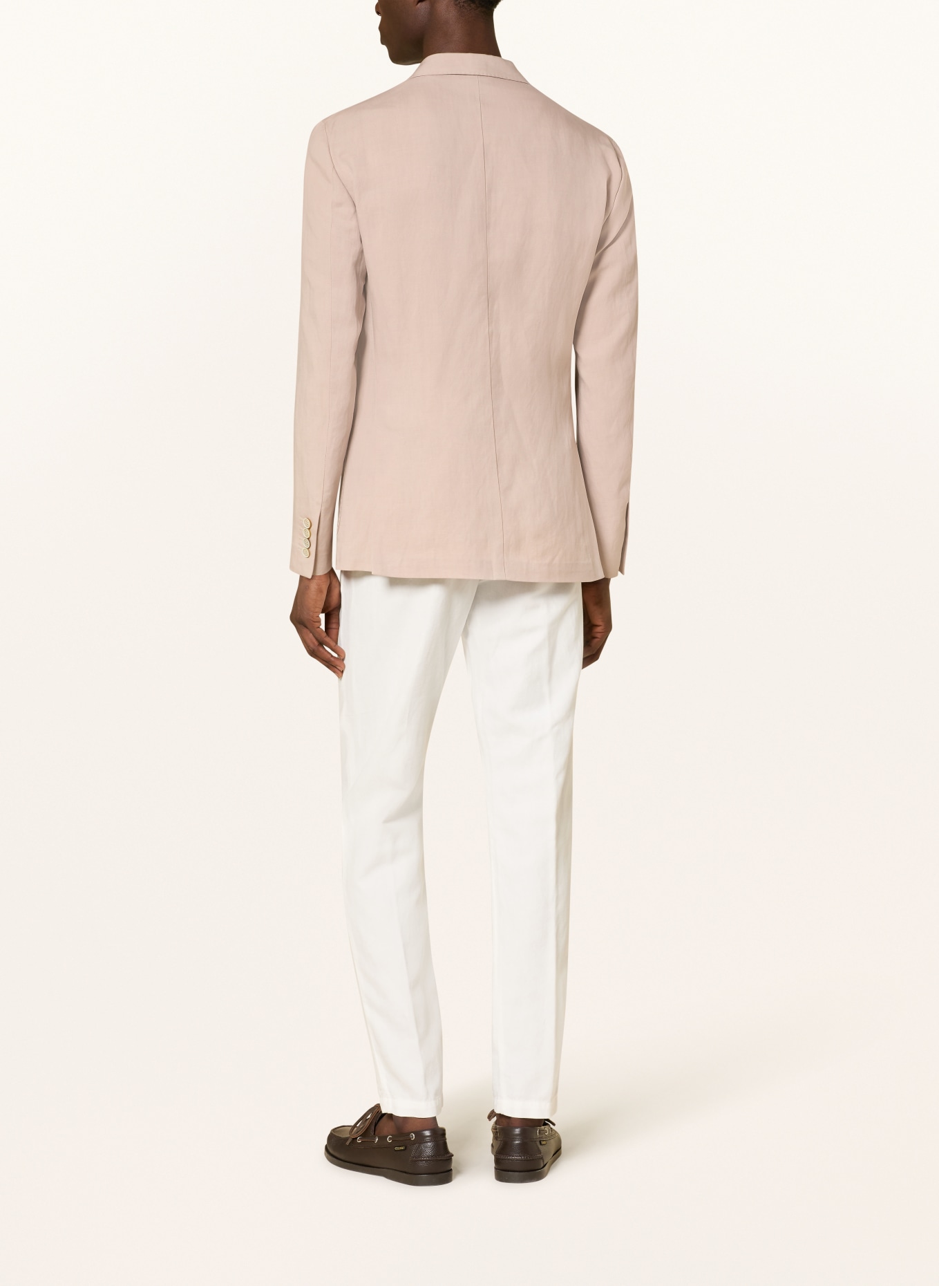 eleventy Slim fit jacket with linen: BEIGE