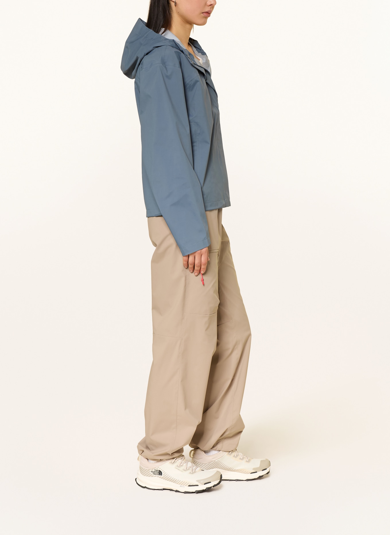 THE NORTH FACE VOYAGE RAIN 3L HOODED rain jacket: BLUE