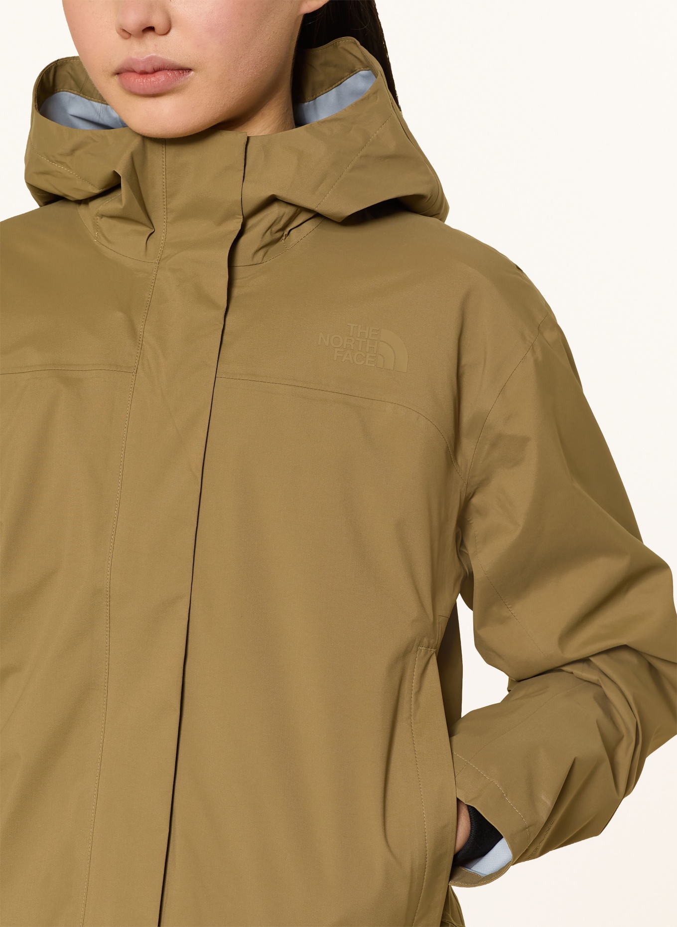 THE NORTH FACE VOYAGE RAIN 3L HOODED rain jacket: OLIVE