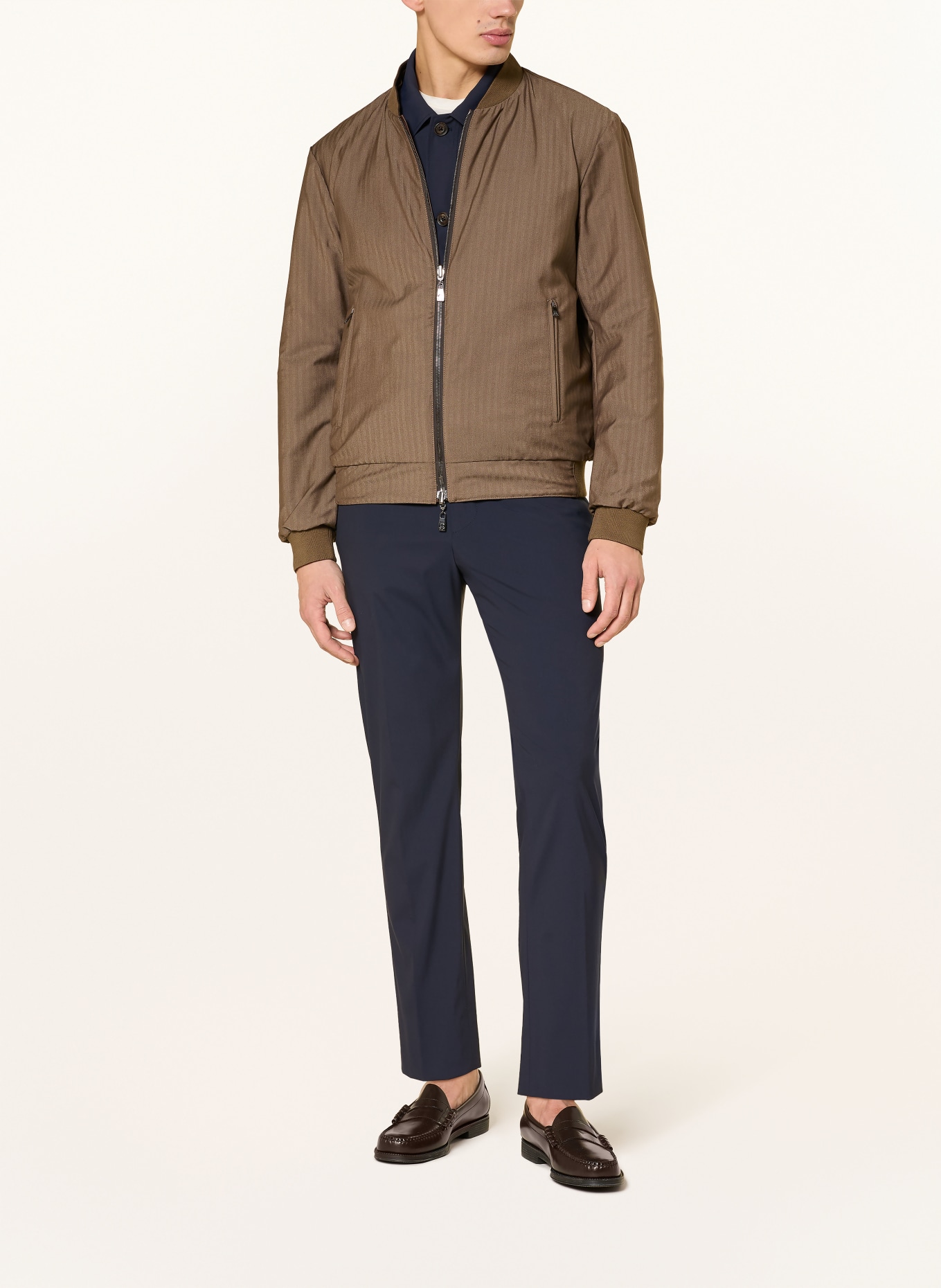 CORNELIANI Lederblouson zum Wenden: DUNKELBRAUN