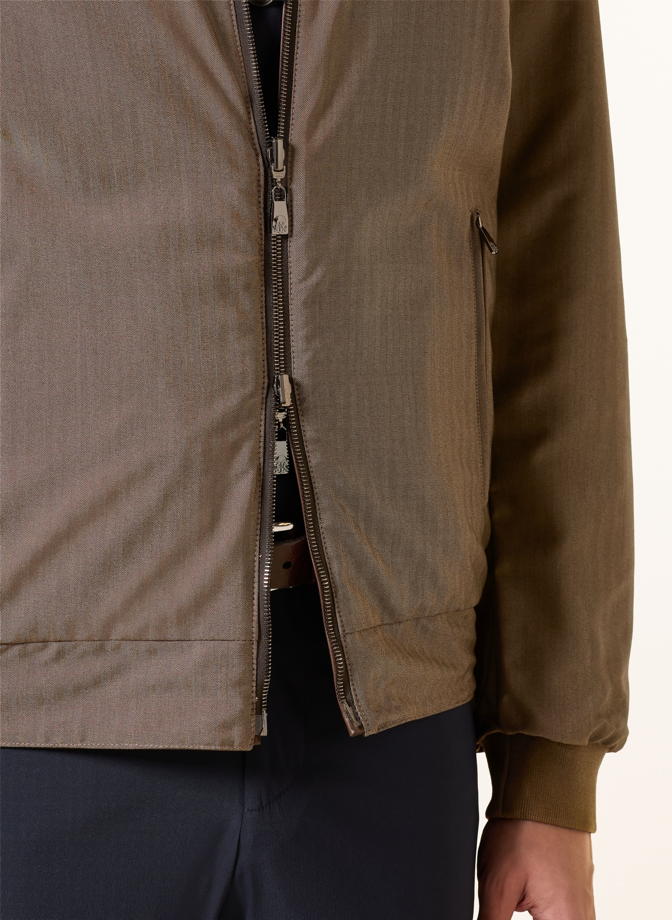 CORNELIANI Lederblouson zum Wenden: DUNKELBRAUN