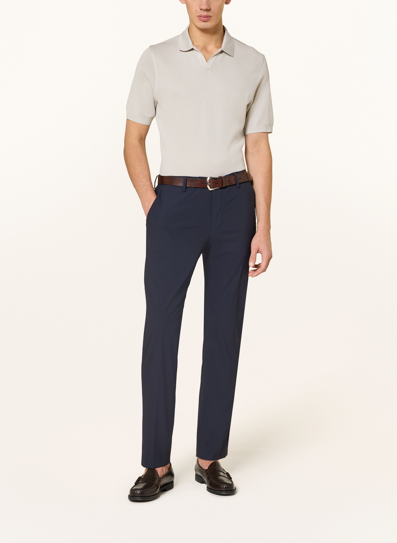 CORNELIANI Strick-Poloshirt: ECRU