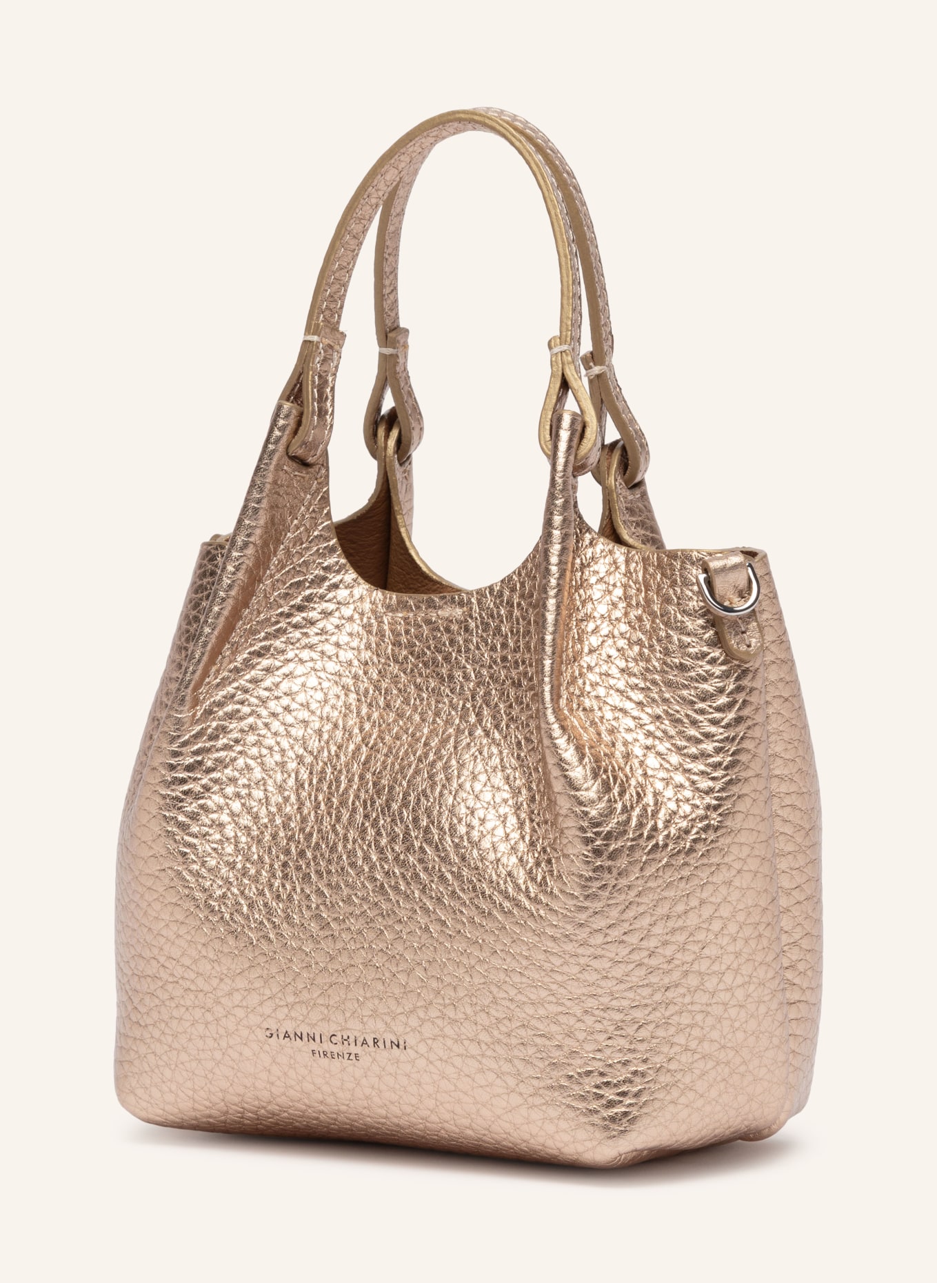 GIANNI CHIARINI Umhängetasche DUA MINI: ROSÉGOLD / SILBER