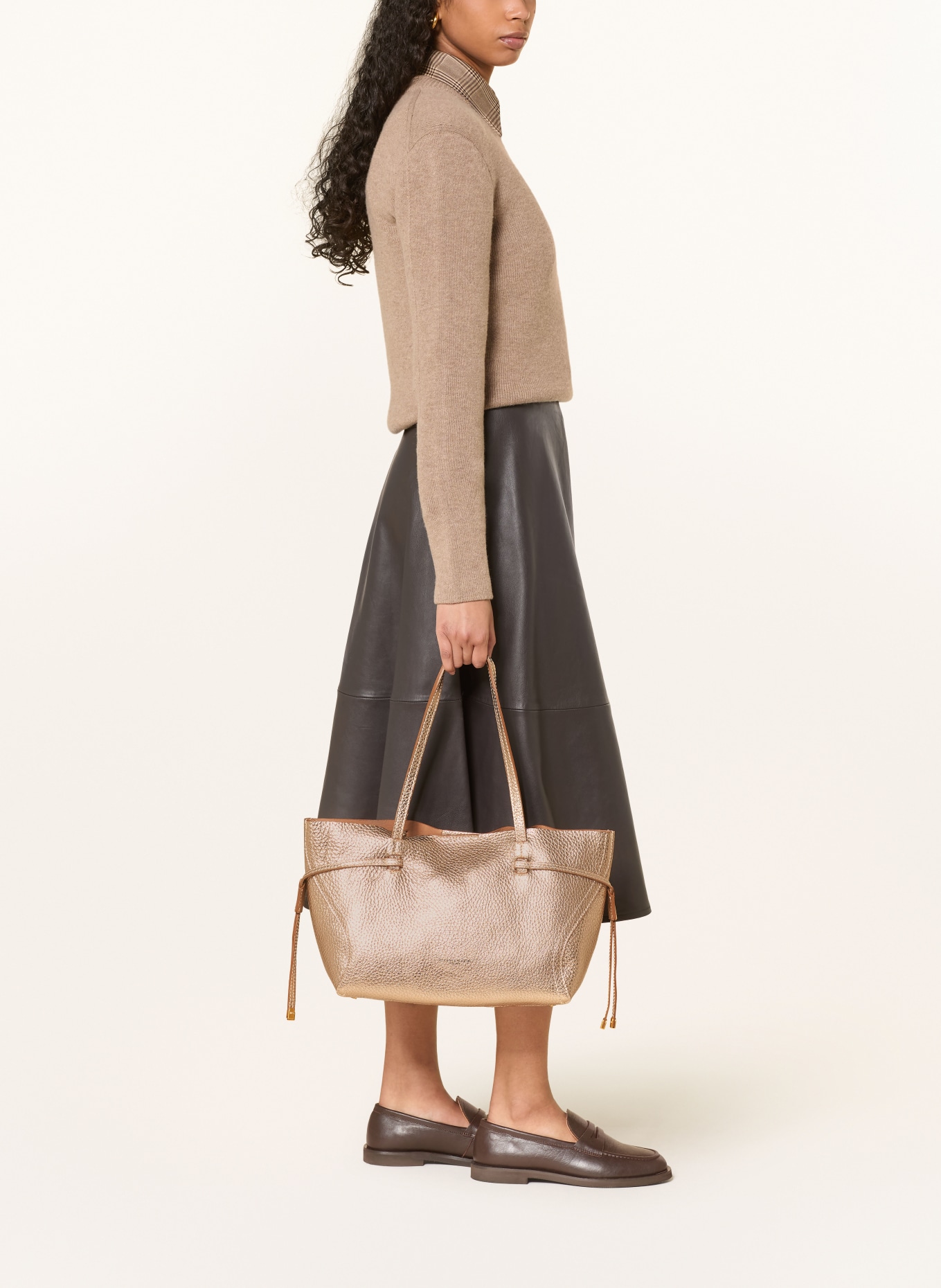 GIANNI CHIARINI Shopper VIOLETTE mit Pouch: ROSÉGOLD / GOLD