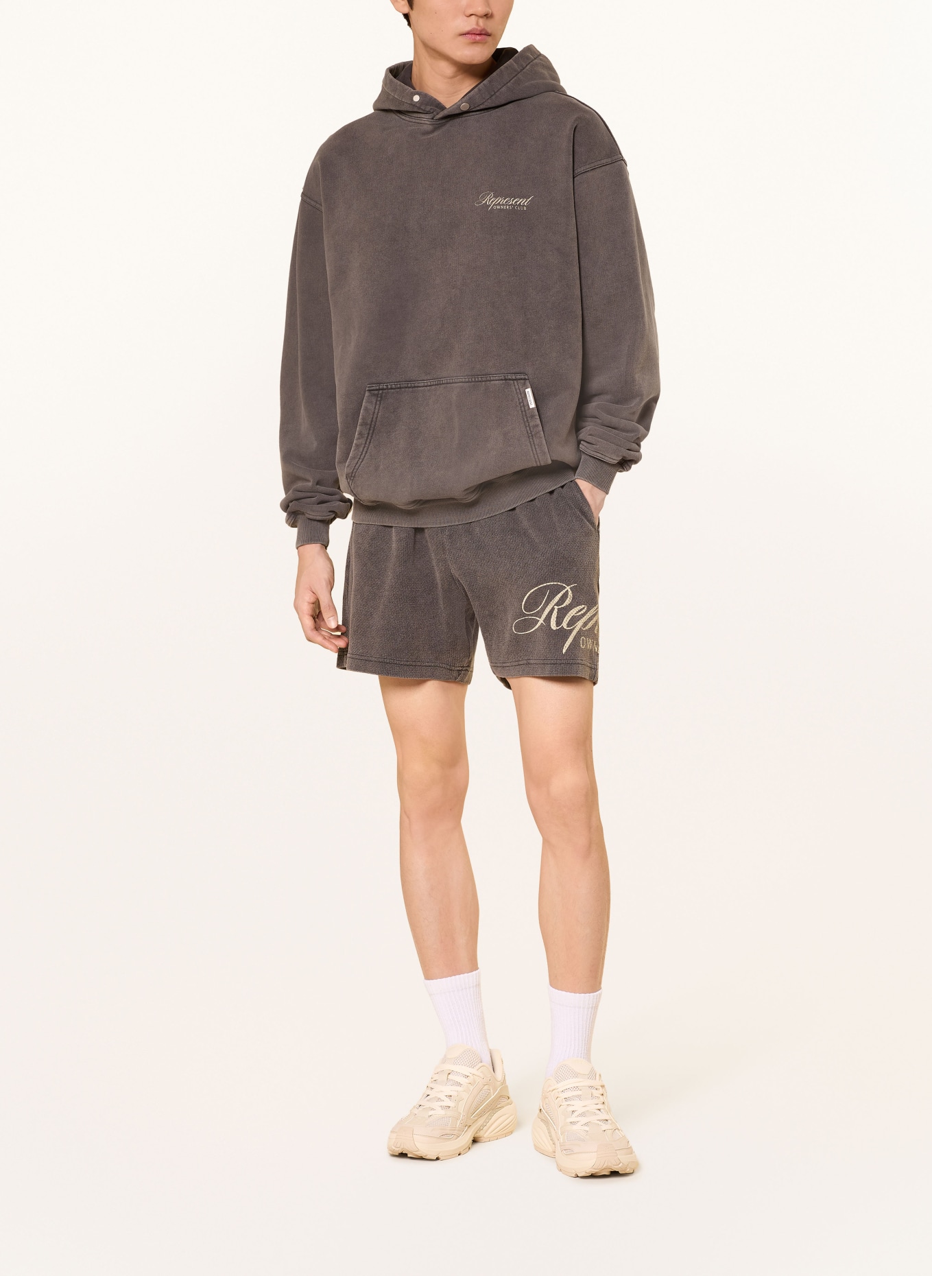 REPRESENT sweat shorts: DARK GRAY