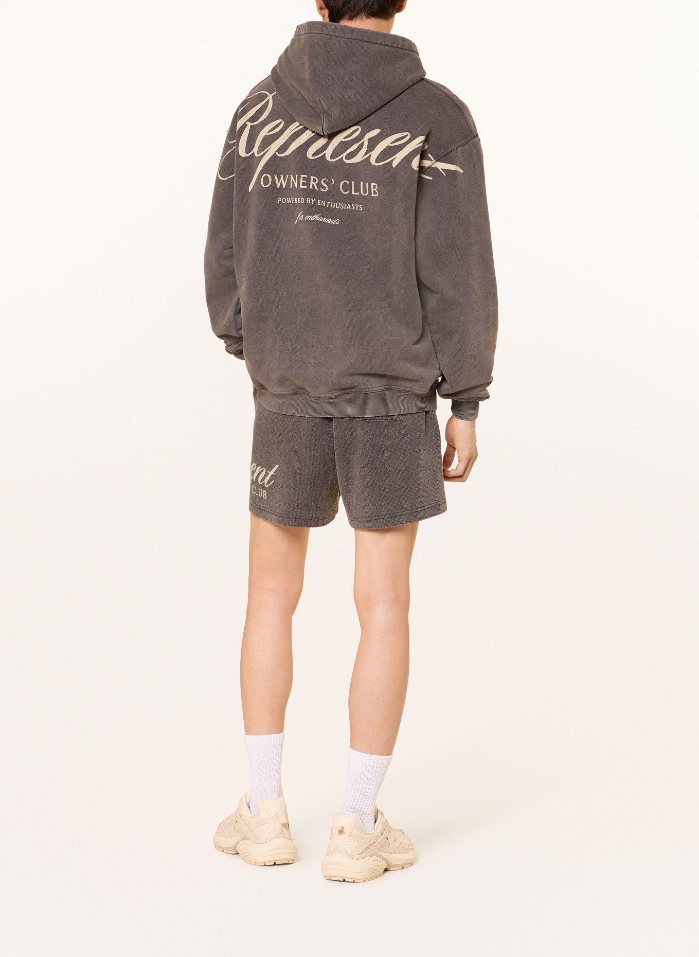 REPRESENT sweat shorts: DARK GRAY