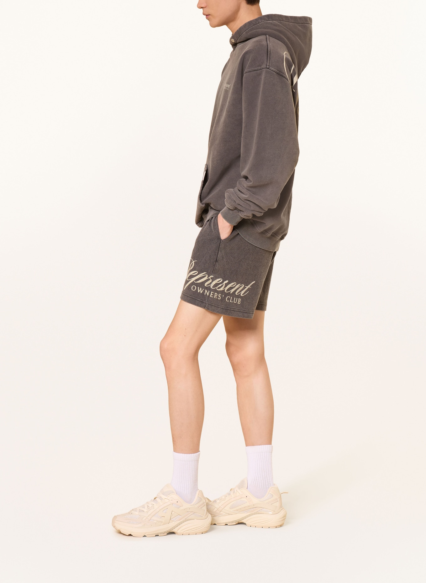 REPRESENT sweat shorts: DARK GRAY