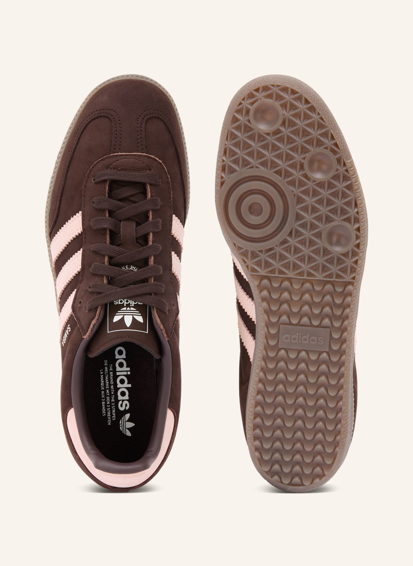 adidas Originals Sneaker SAMBA OG: DUNKELBRAUN / ROSÉ / WEISS