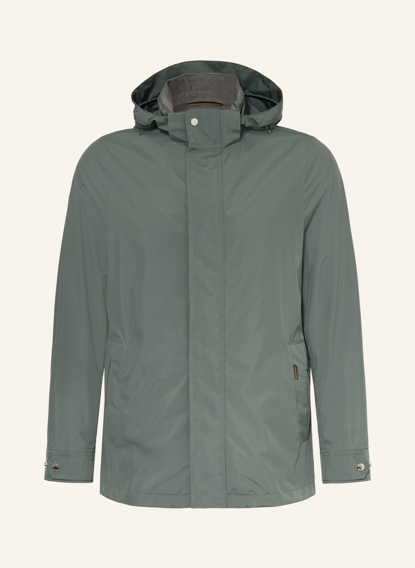 MOORER Parka mit abnehmbarer Kapuze: GRÜN
