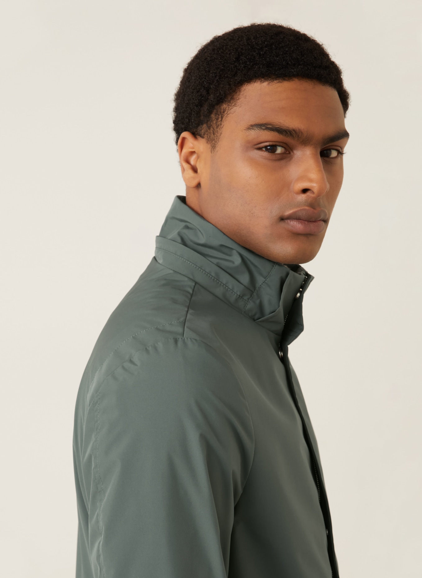MOORER Parka mit abnehmbarer Kapuze: GRÜN