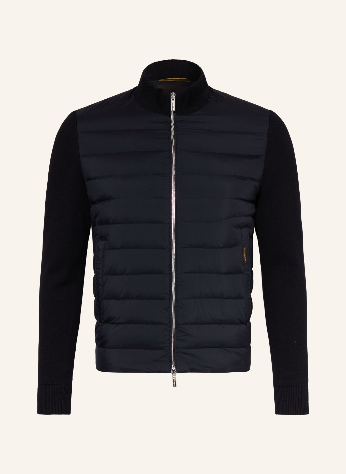 MOORER Daunenjacke DUNCAN im Materialmix: DUNKELBLAU