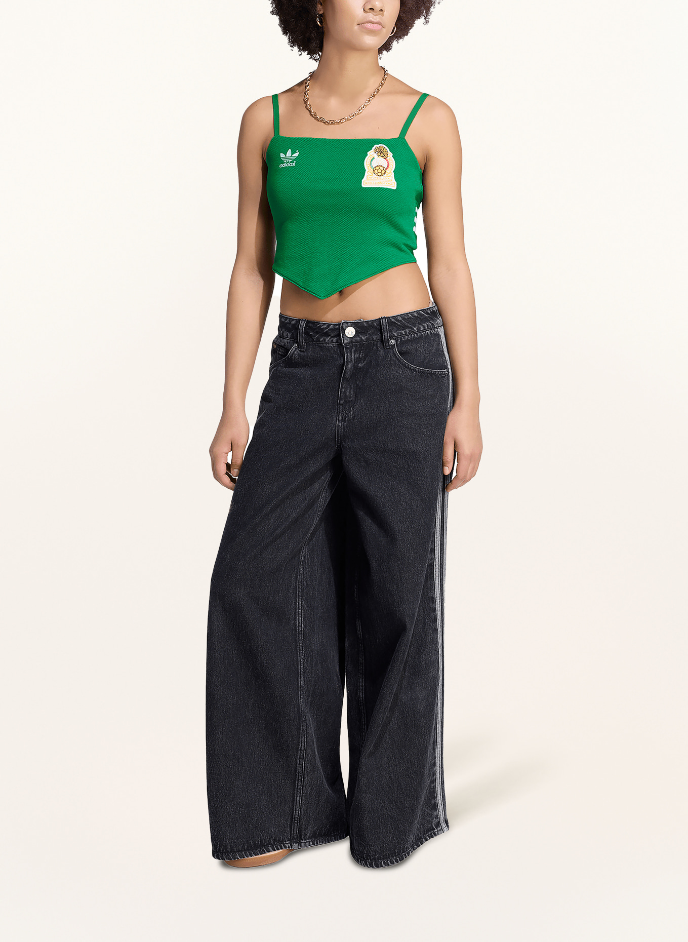 adidas Cropped top MEXICO RECONSTRUCTED BRINGBACK: GREEN / WHITE