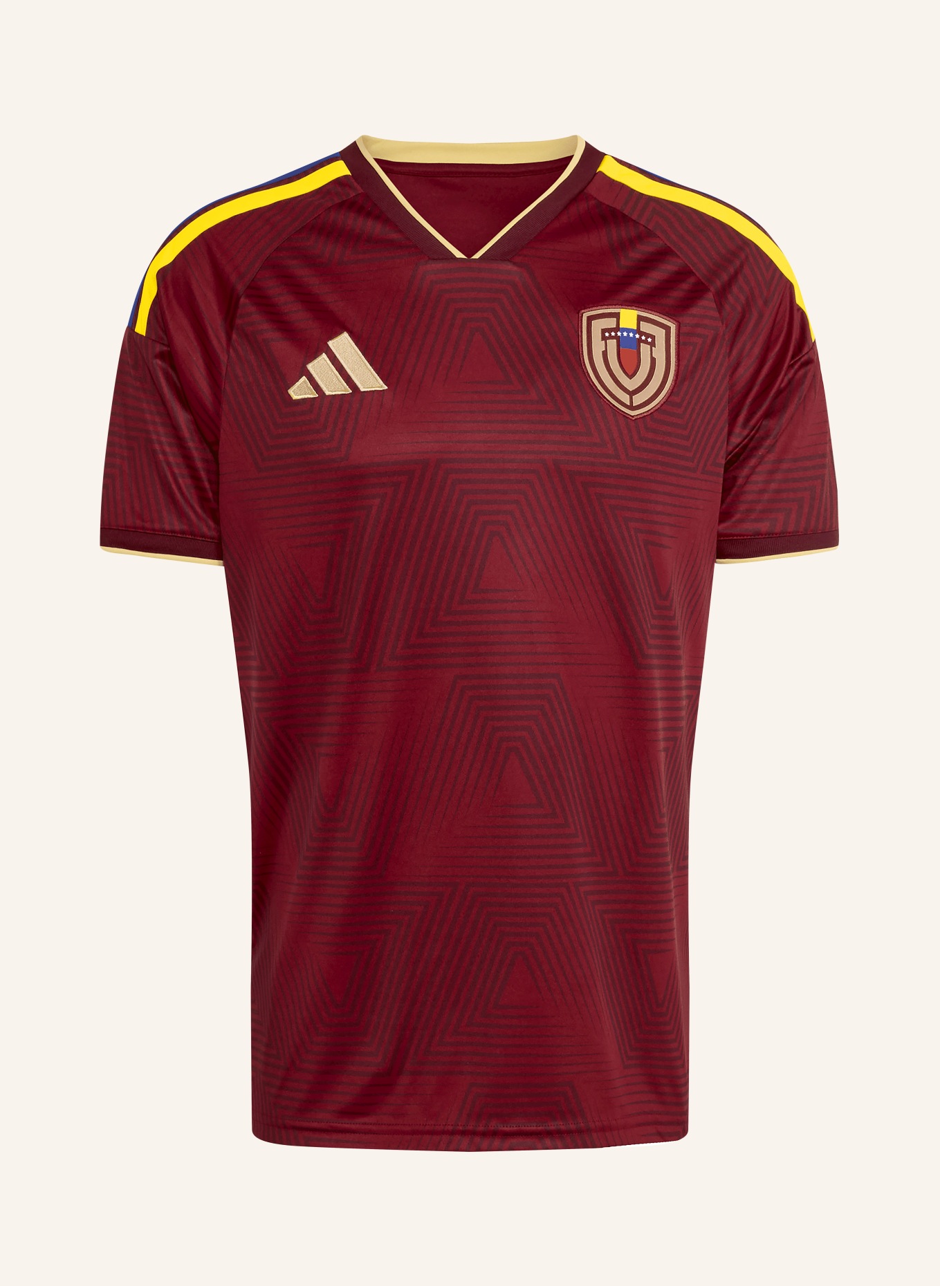 adidas Heimtrikot VENEZUELA 26 für Herren: DUNKELROT / GELB / SCHWARZ
